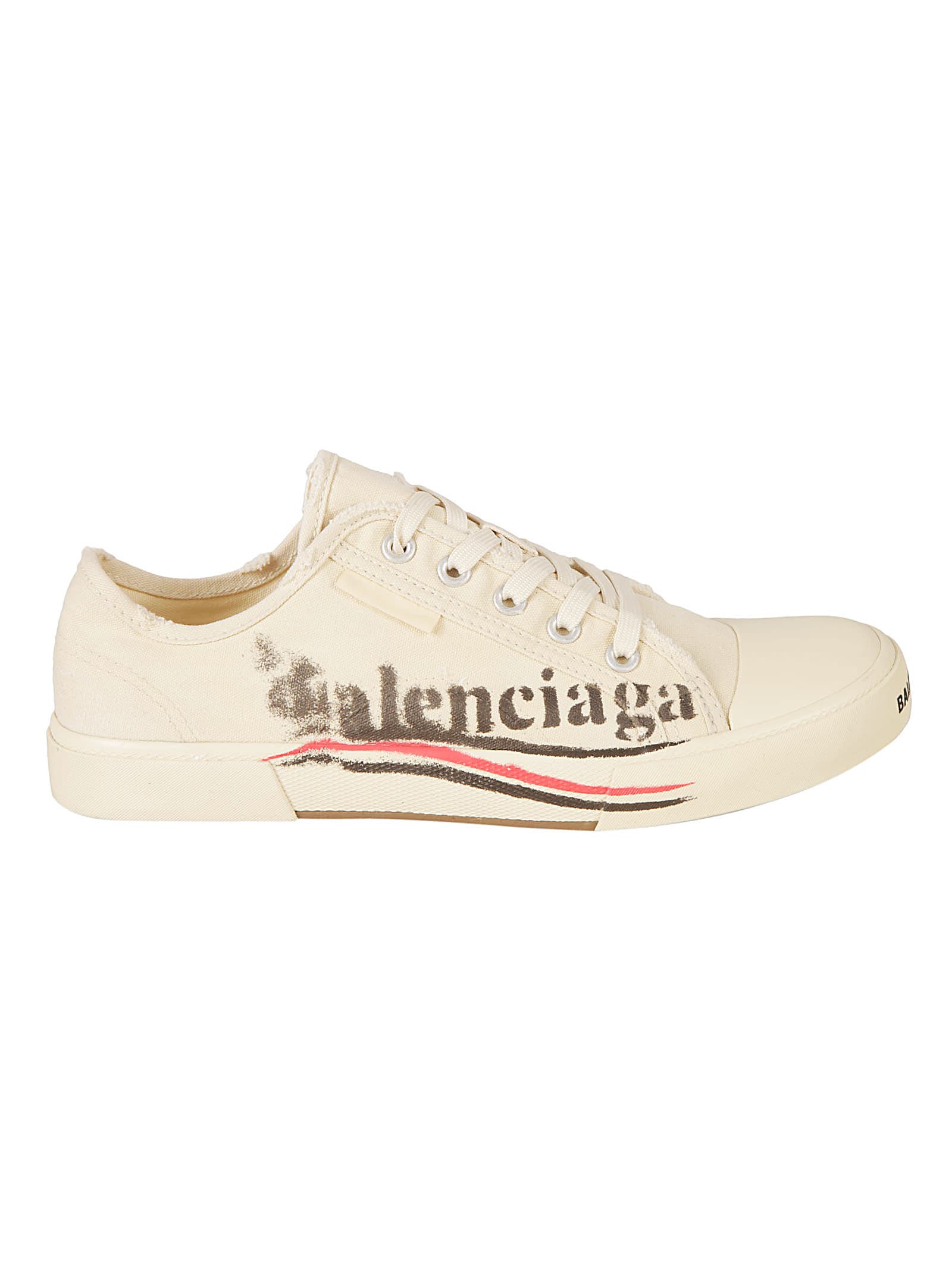 Shop Balenciaga Paris Low Top Sneakers In White
