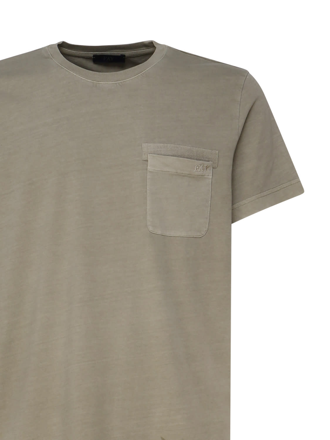 Shop Fay Pocket Detail T-shirt In V419