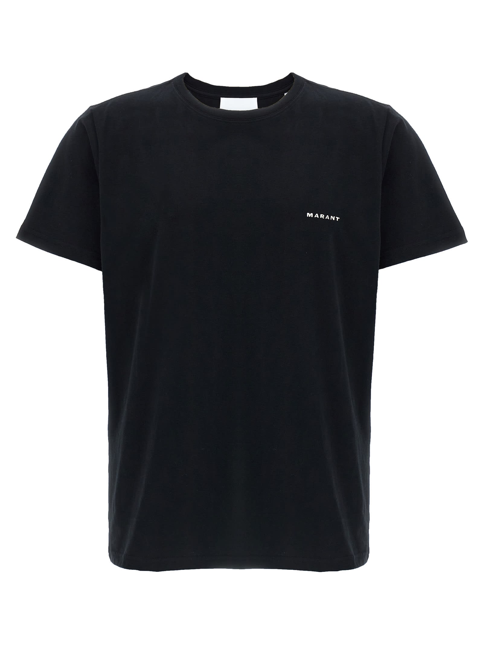 Isabel Marant Minimalist Black Cotton Short-sleeve T-shirt In Black