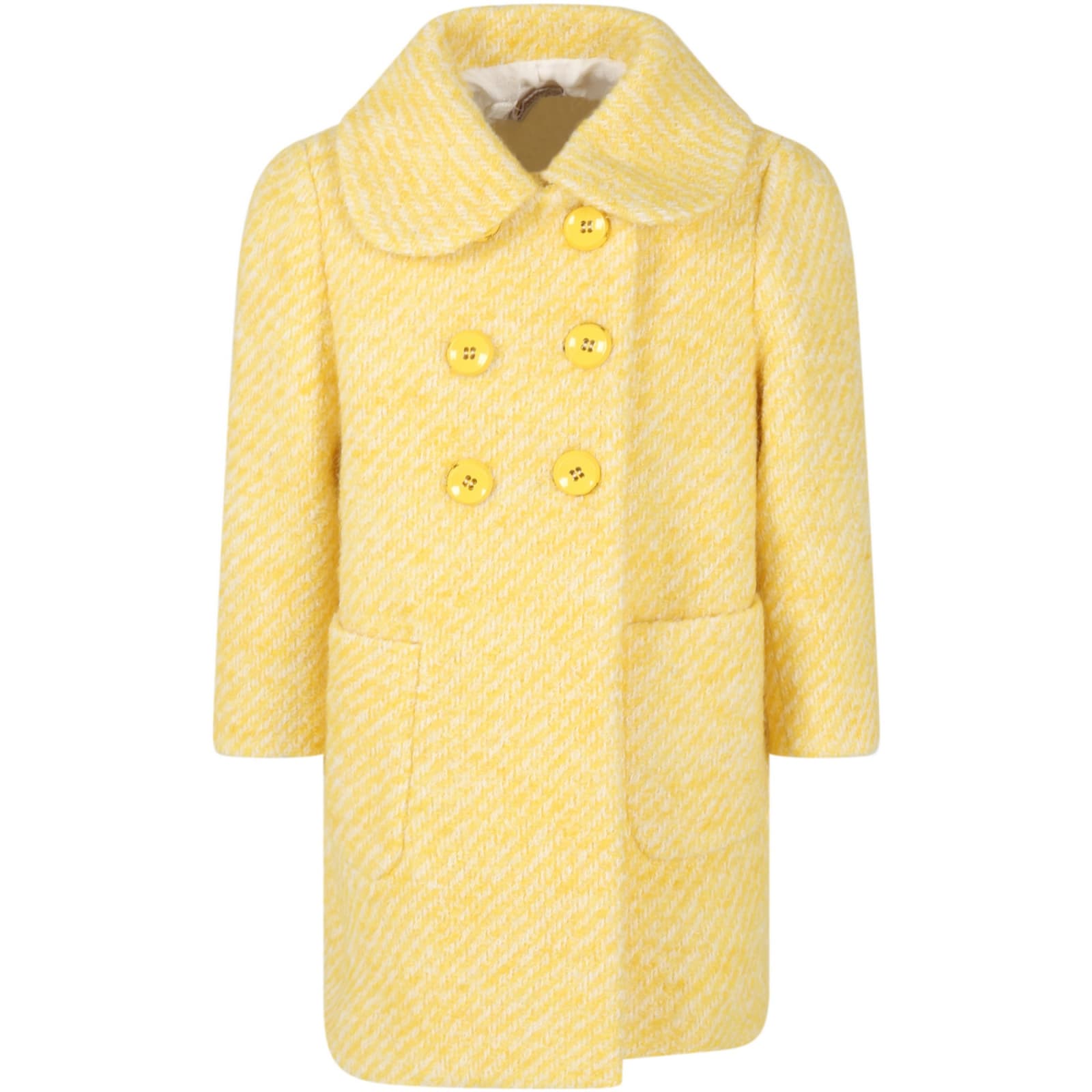 Monnalisa Yellow Coat For Girl