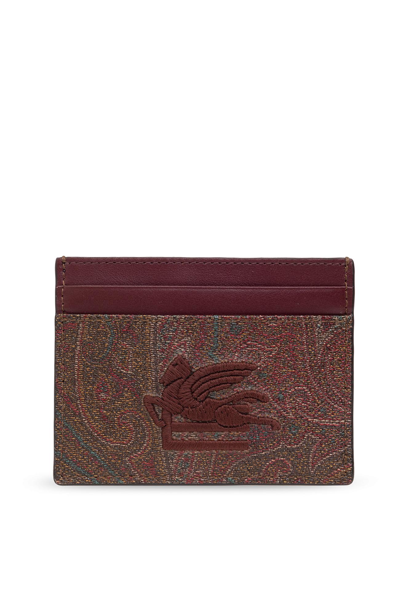 Etro Card Holder With Logo In Red