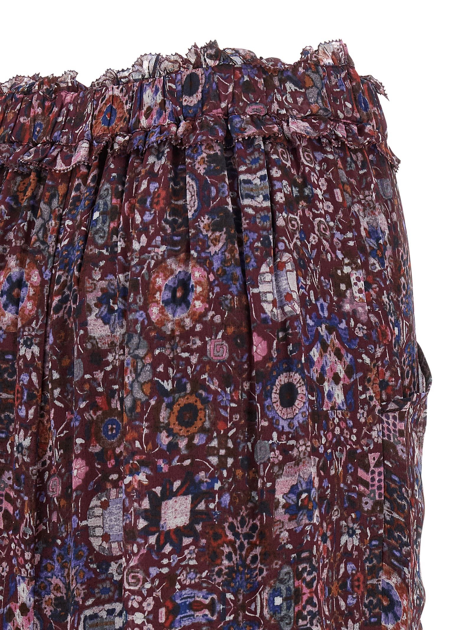 Isabel Marant Étoile Besma Long Printed Crepe Skirt In Multi