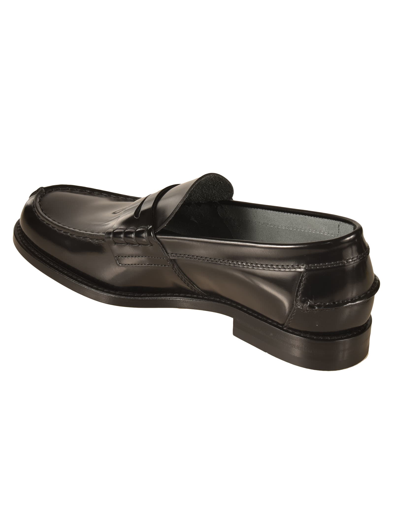 Shop Tod's Logo Stamp Loafers In Nero