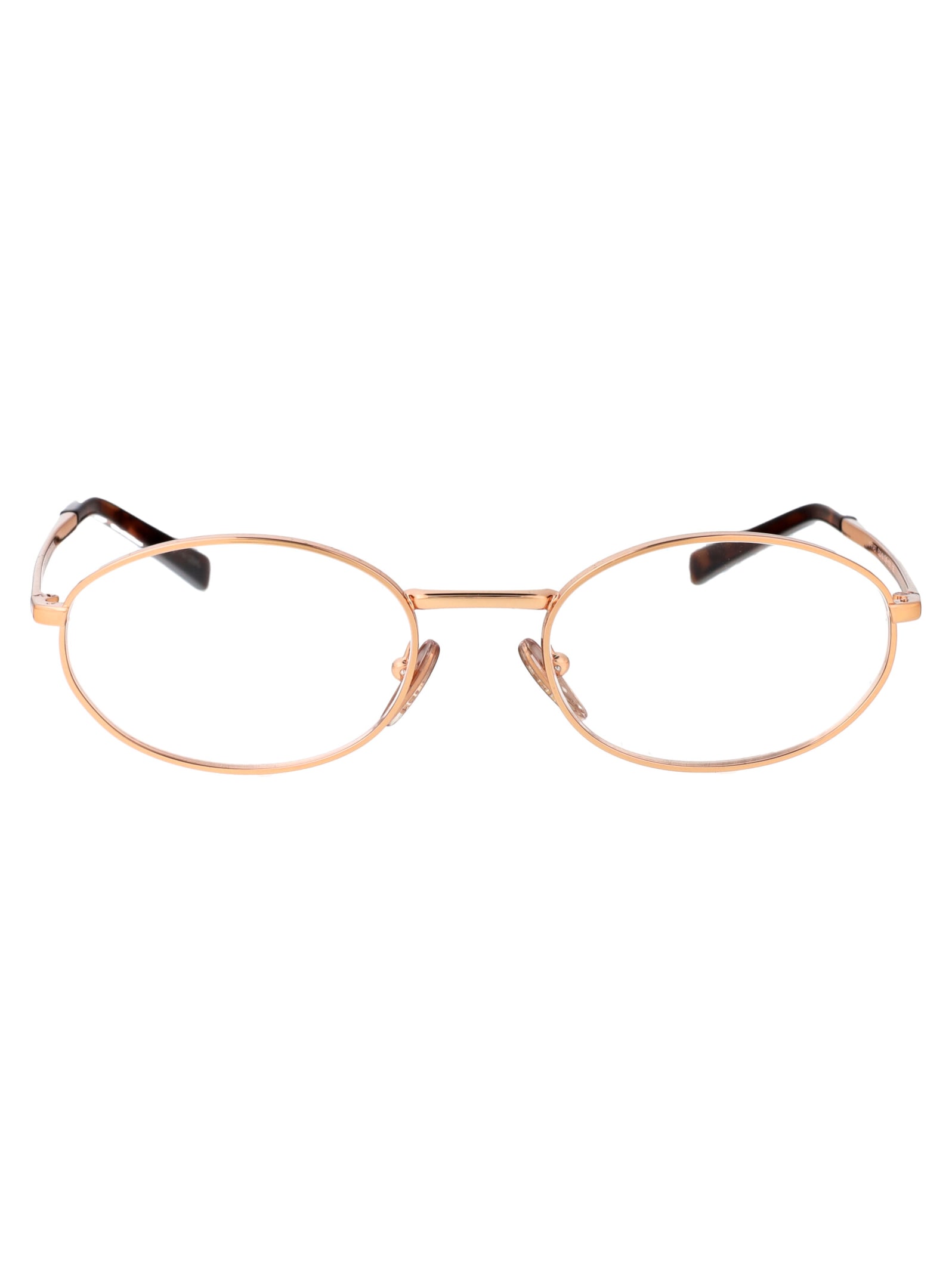 Shop Prada 0pr A57v Glasses In Zvf1o1 Rose Gold