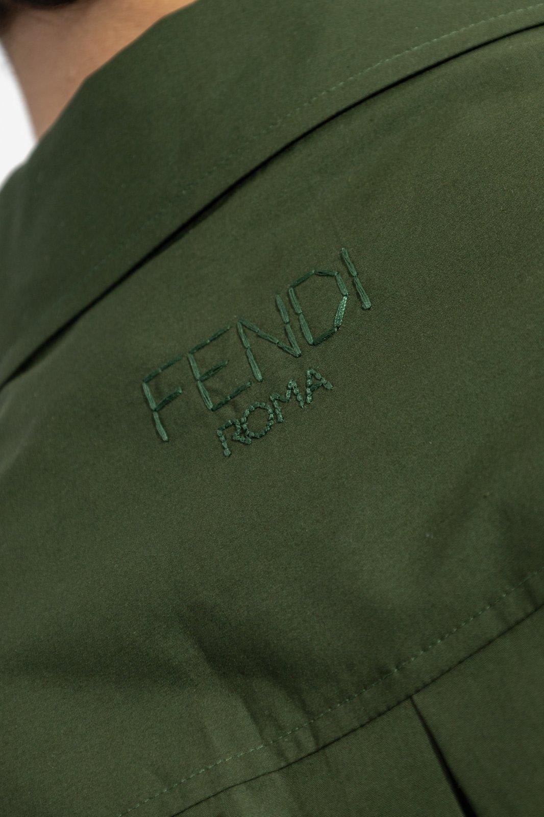 Fendi Short Sleeved Buttoned Shirt In Jungle