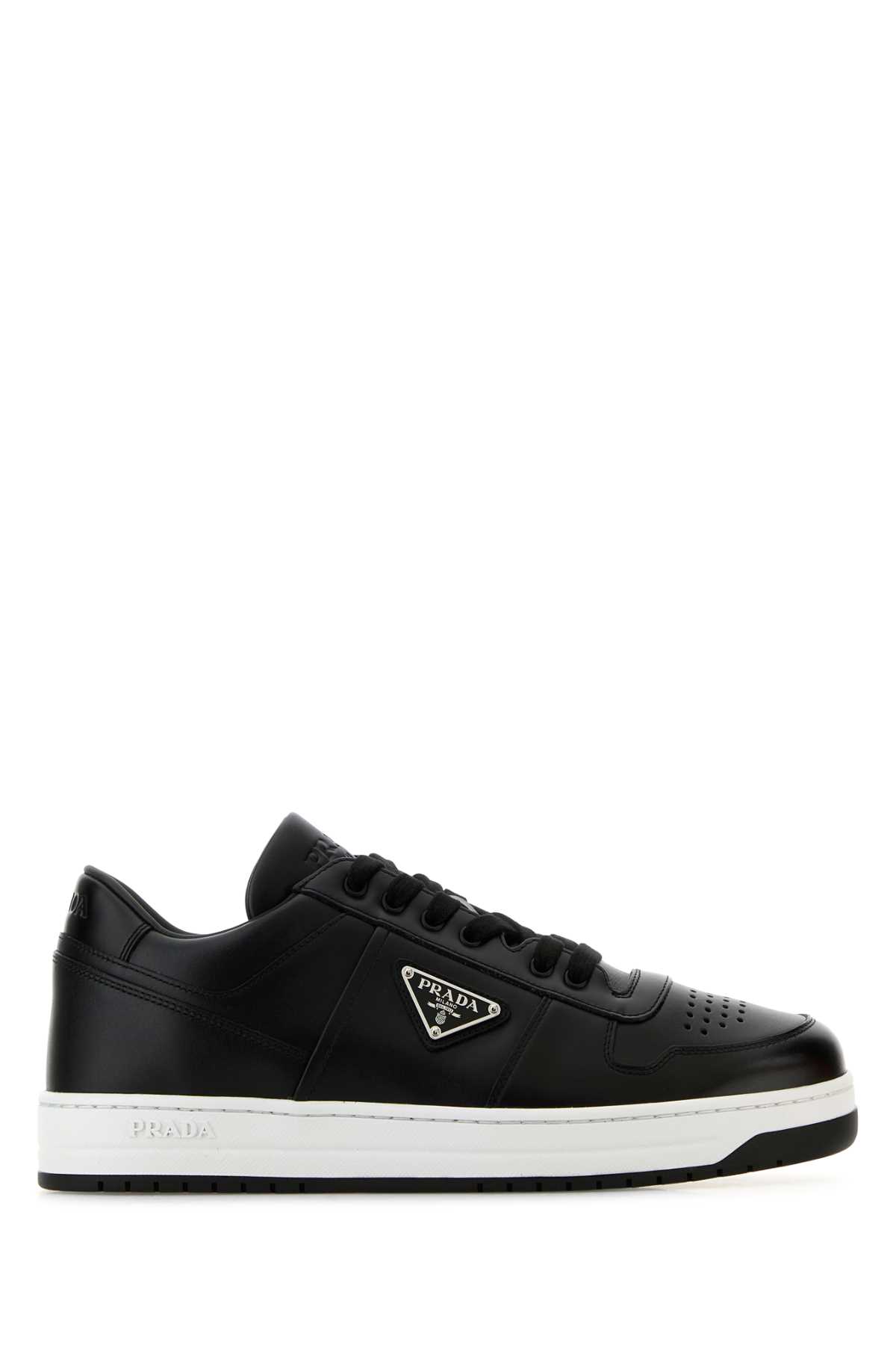 Prada Black Leather Downtown Sneakers