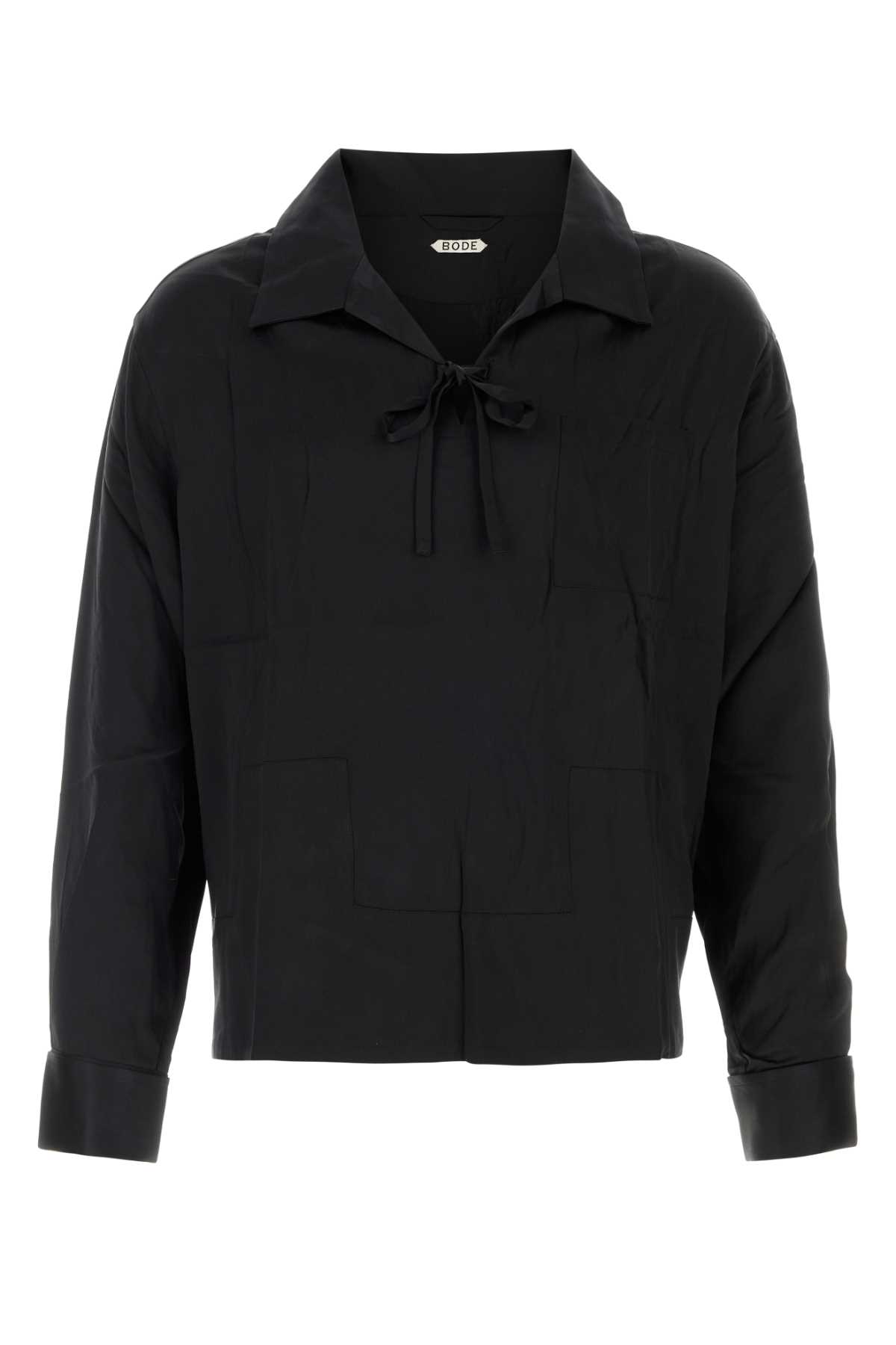 Black Satin Maze Blouse