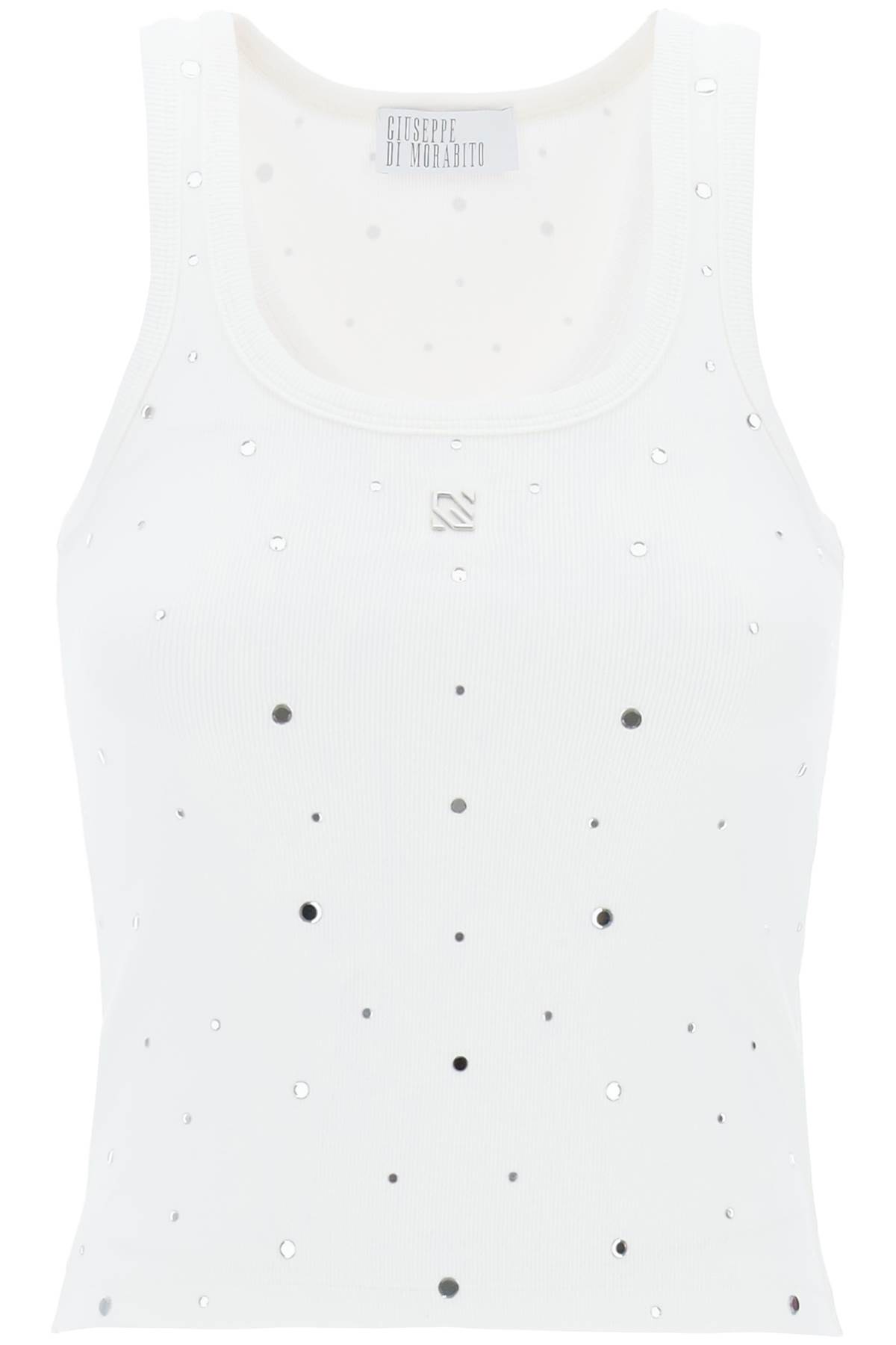 Shop Giuseppe Di Morabito Sleeveless Top With In Milk (white)