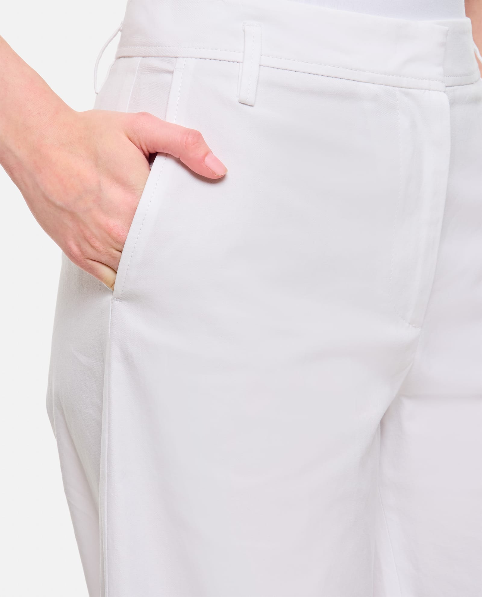 Shop Alberto Biani Wide Pants In White