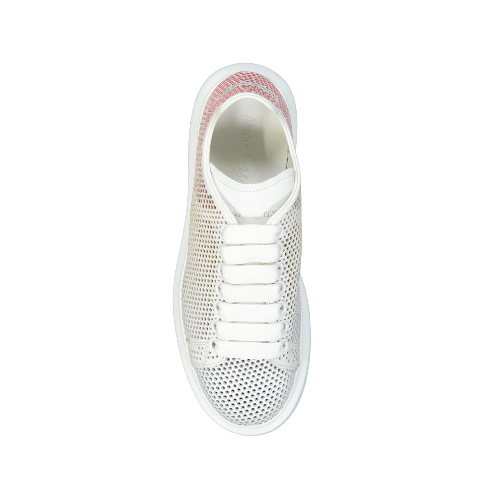 Shop Alexander Mcqueen Oversized Dotted Cut-out Sneakers In White