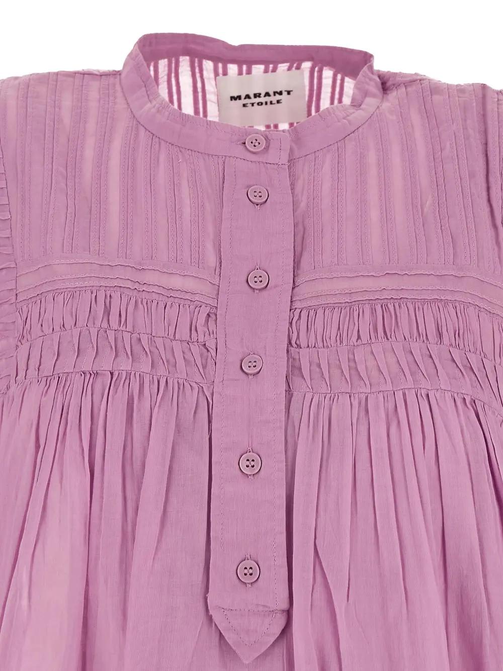 Shop Isabel Marant Leazali Shirt Dress In Mauve