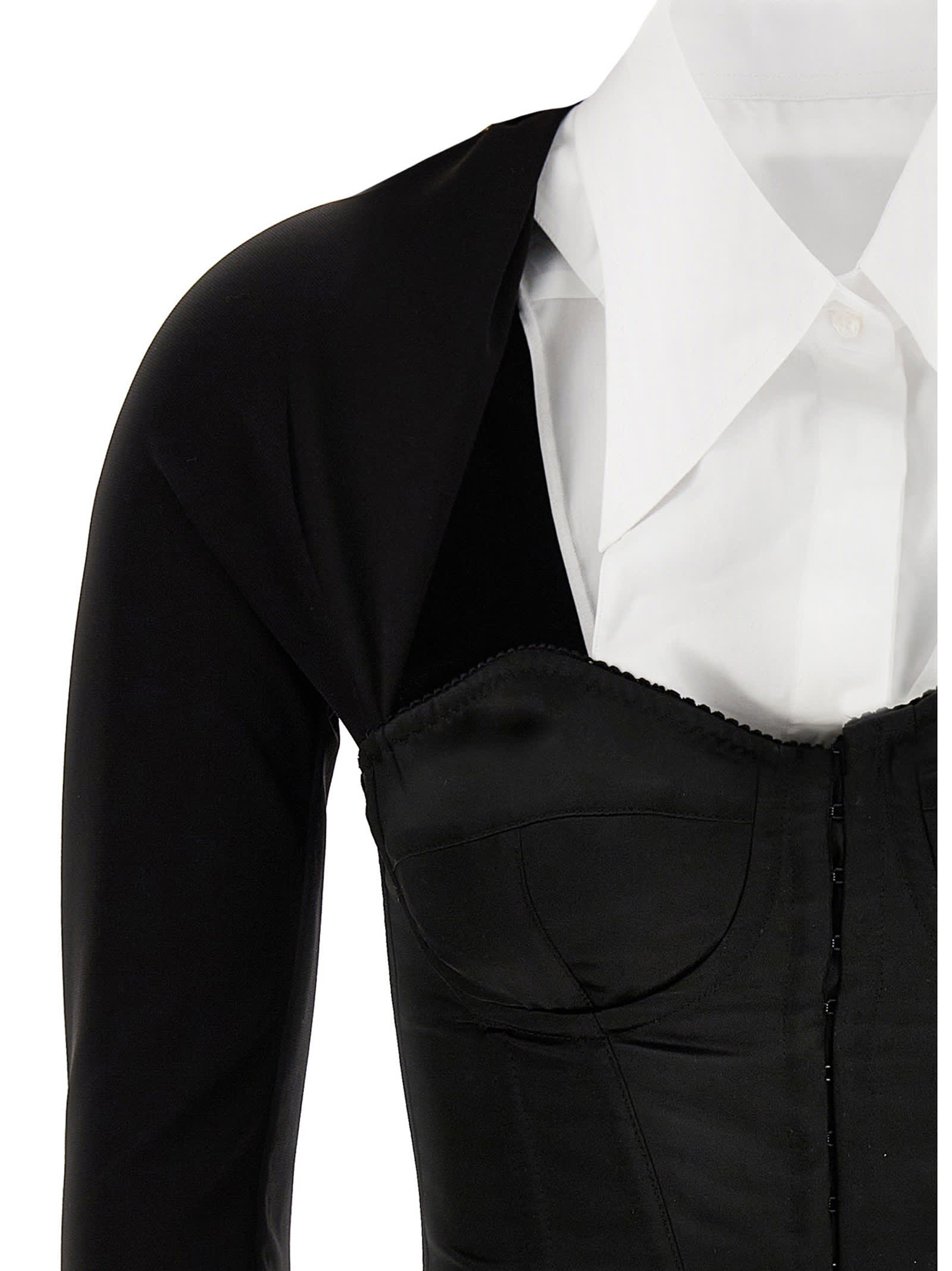 Shop Dolce & Gabbana Corset Top In Black