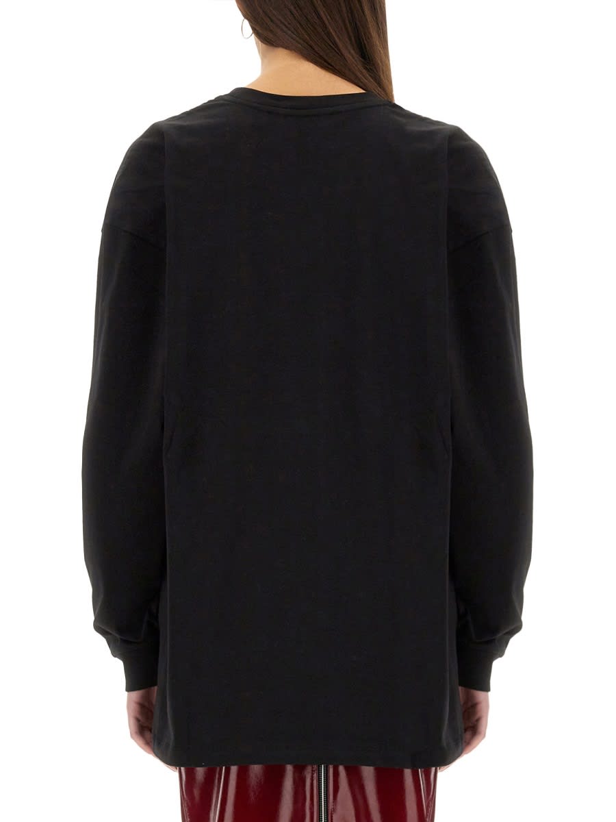 Rotate Birger Christensen Rotate Birgerchristensen Long Sleeve T-shirt In Black