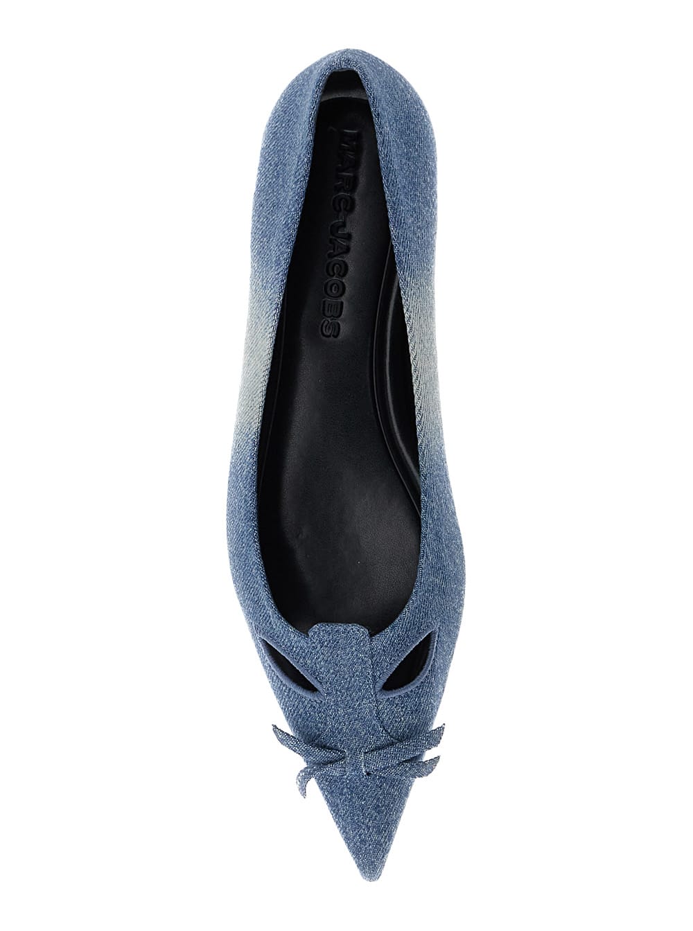 Marc Jacobs Kat Denim Pointed-toe Flats In Blu