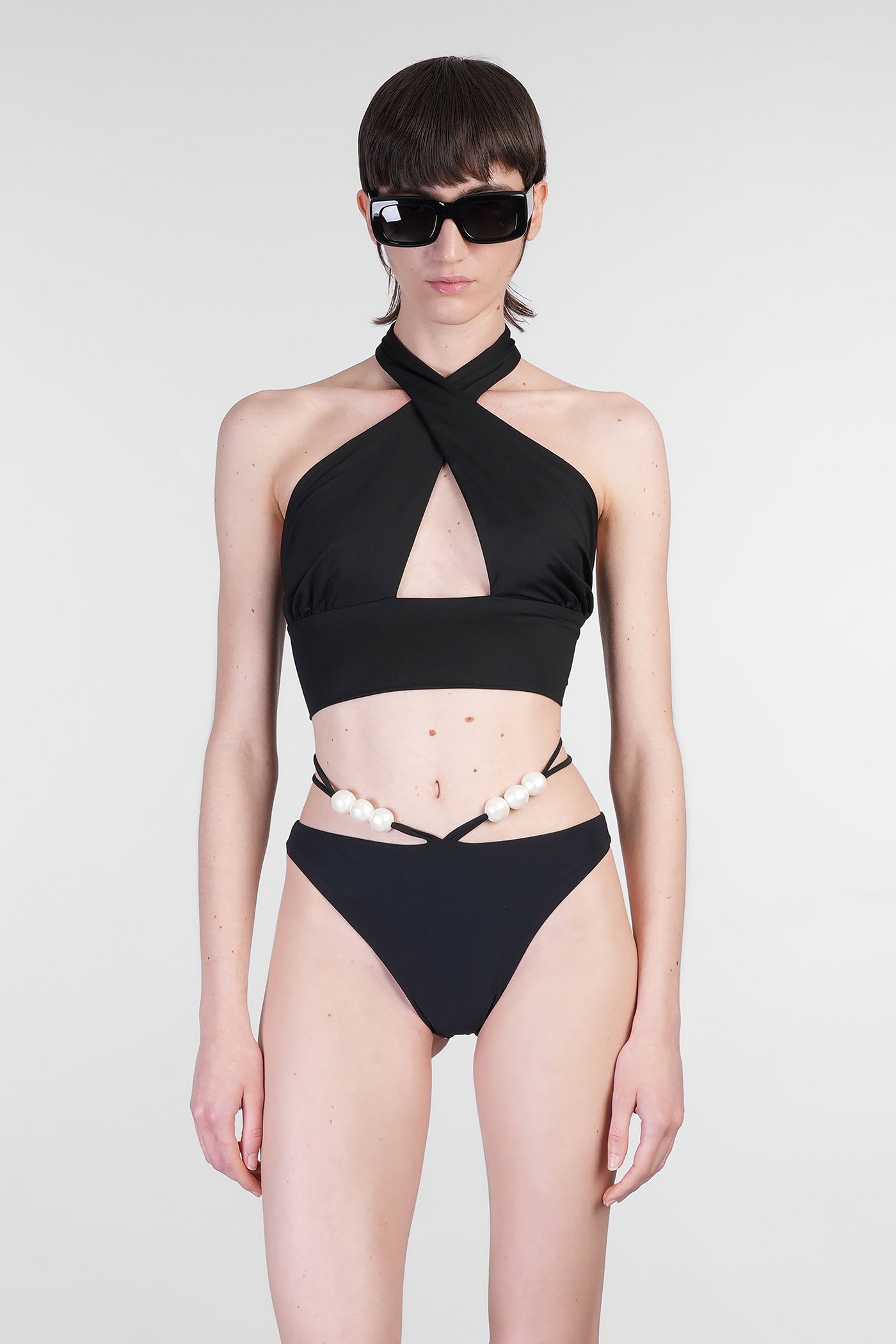Swim Bra 02 Beachwear In Black Polyamide