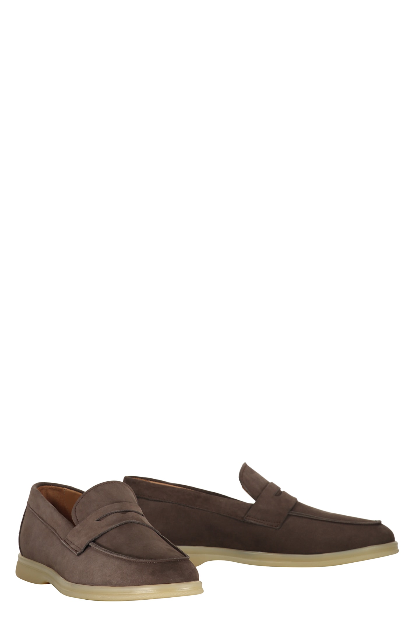 Bruno Magli Leather Loafers In Brown