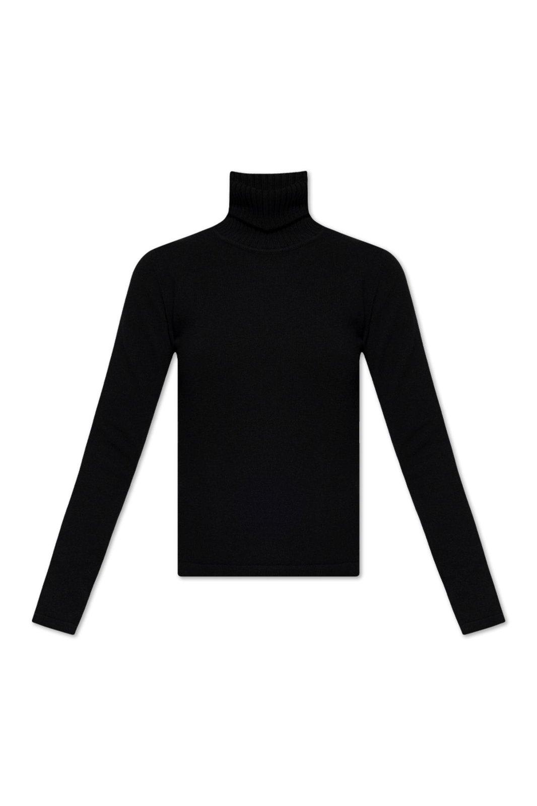 Dolce & Gabbana Turtle Neck Knitted Sweater In Nero
