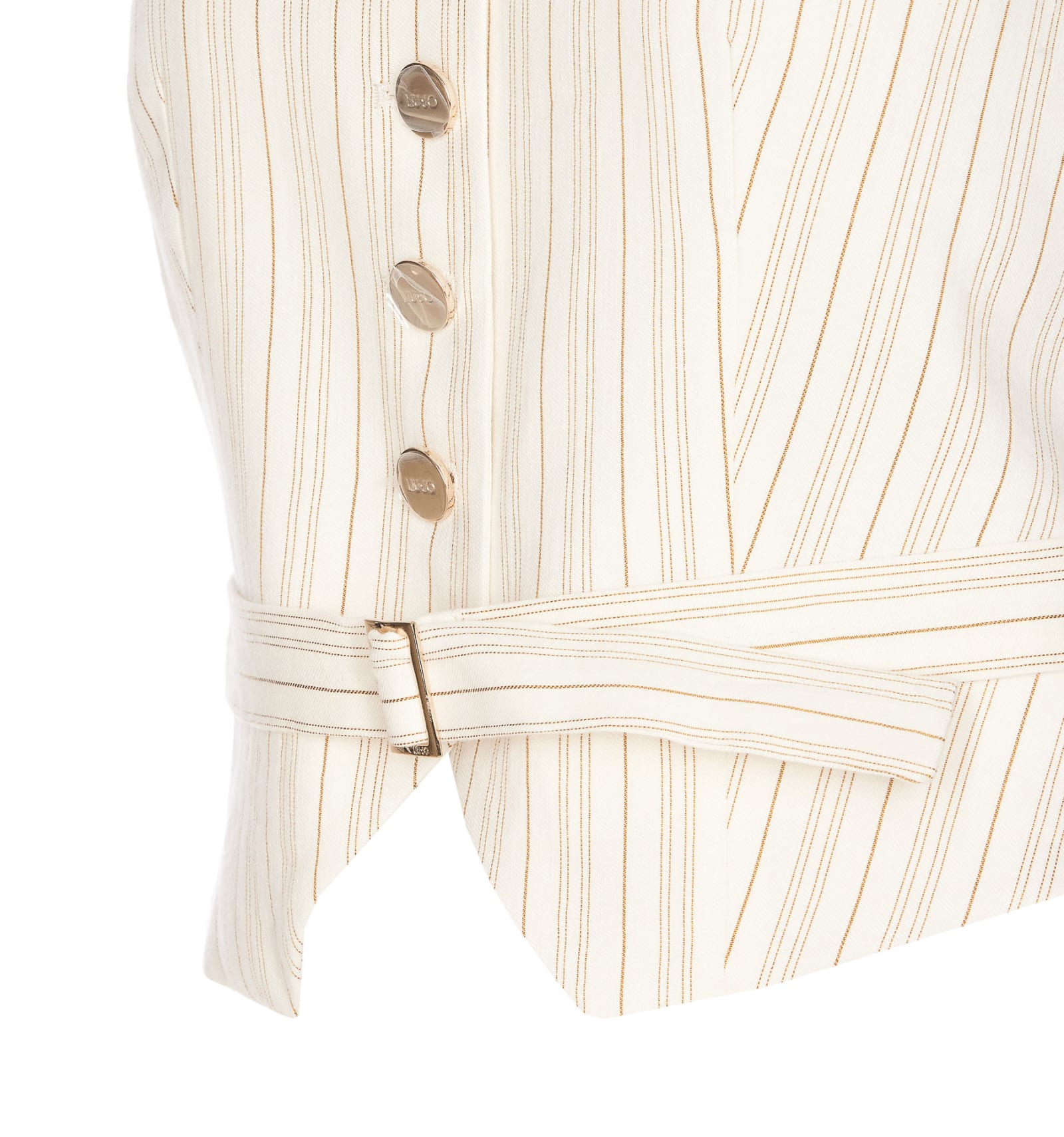 Shop Liu •jo Pinstriped Vest In White