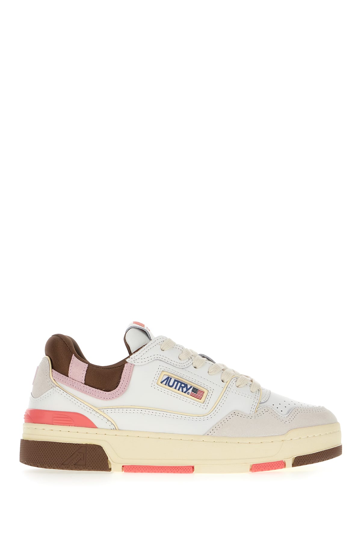 Shop Autry Multicolor Leather And Fabric Sneakers In Ptrdg Cable Pink