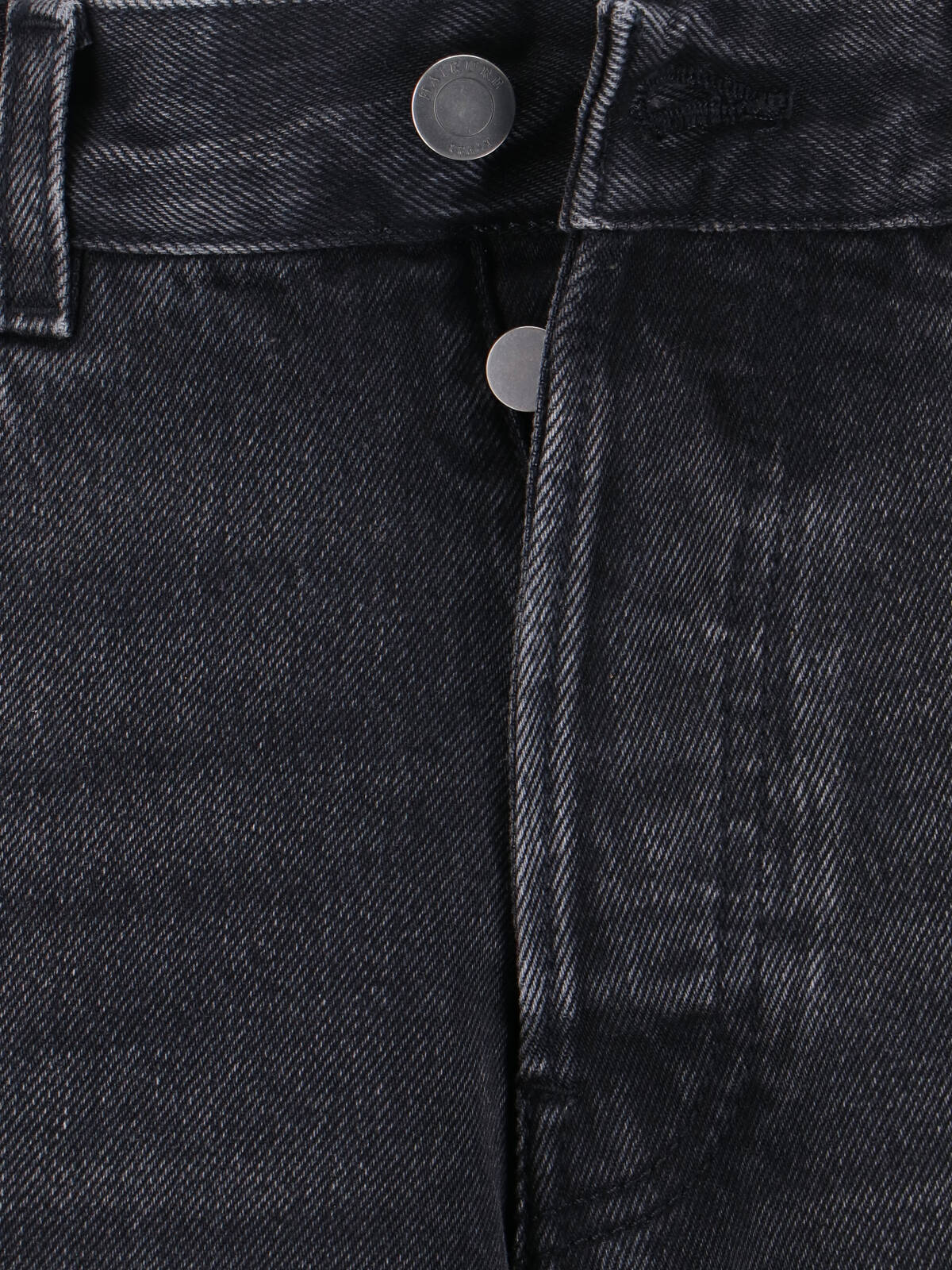 Haikure High-waisted Wide-leg Jeans With Vintage Faded Finish In Black