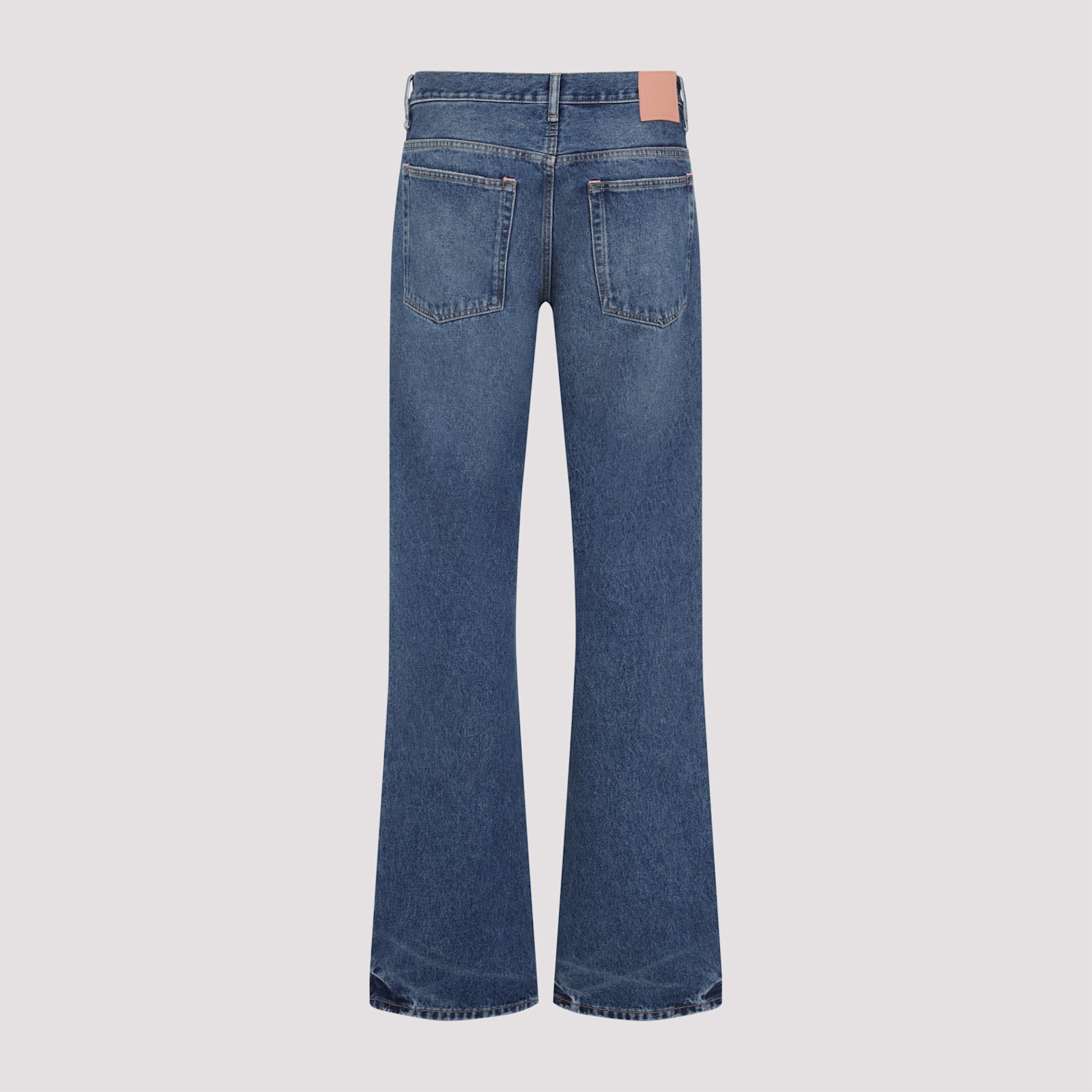 Acne Studios Distressed Straight-leg Jeans In Blue
