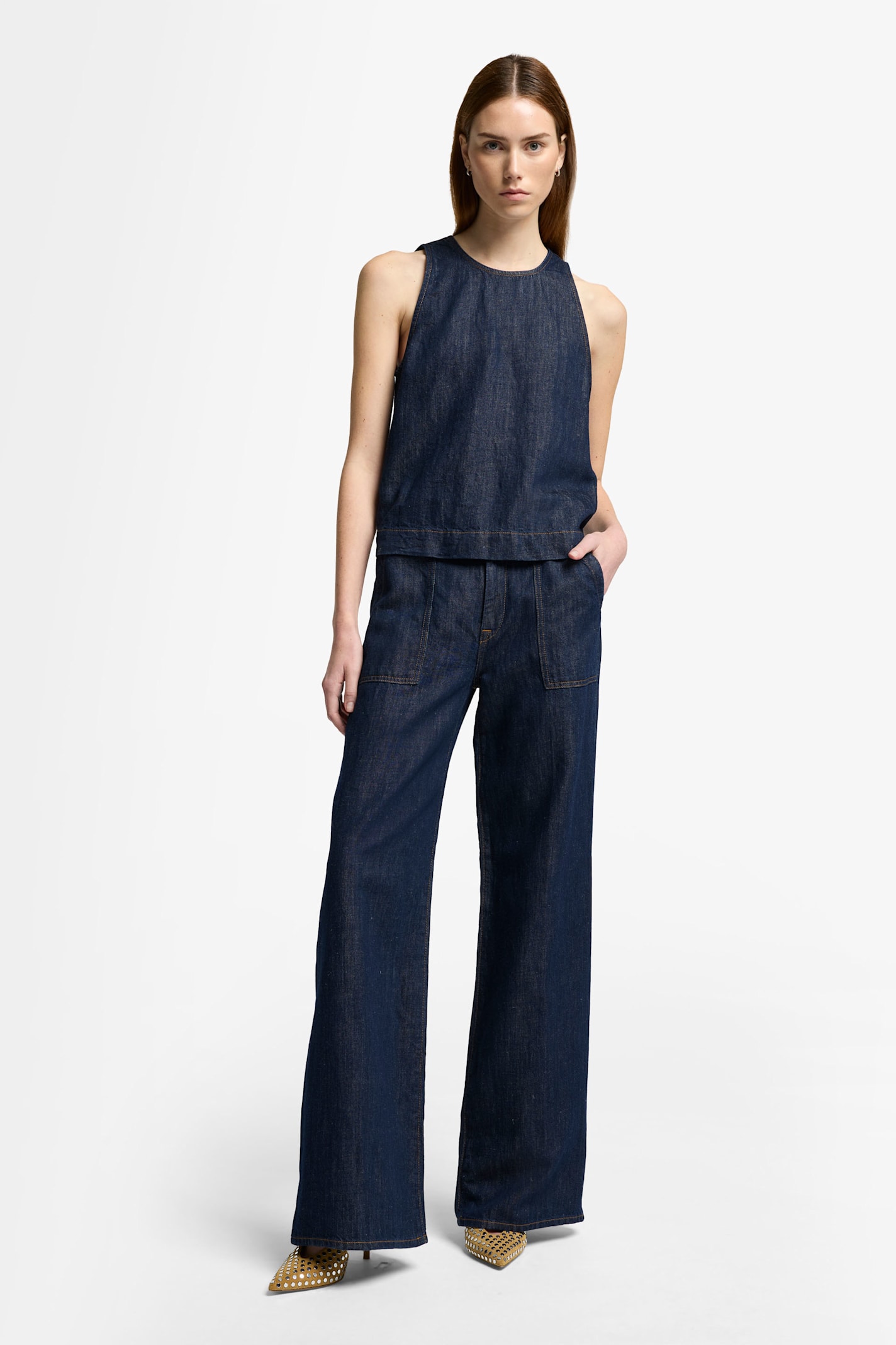 7 For All Mankind Lotta Blueberry With Utility Pockets In Dark Blue