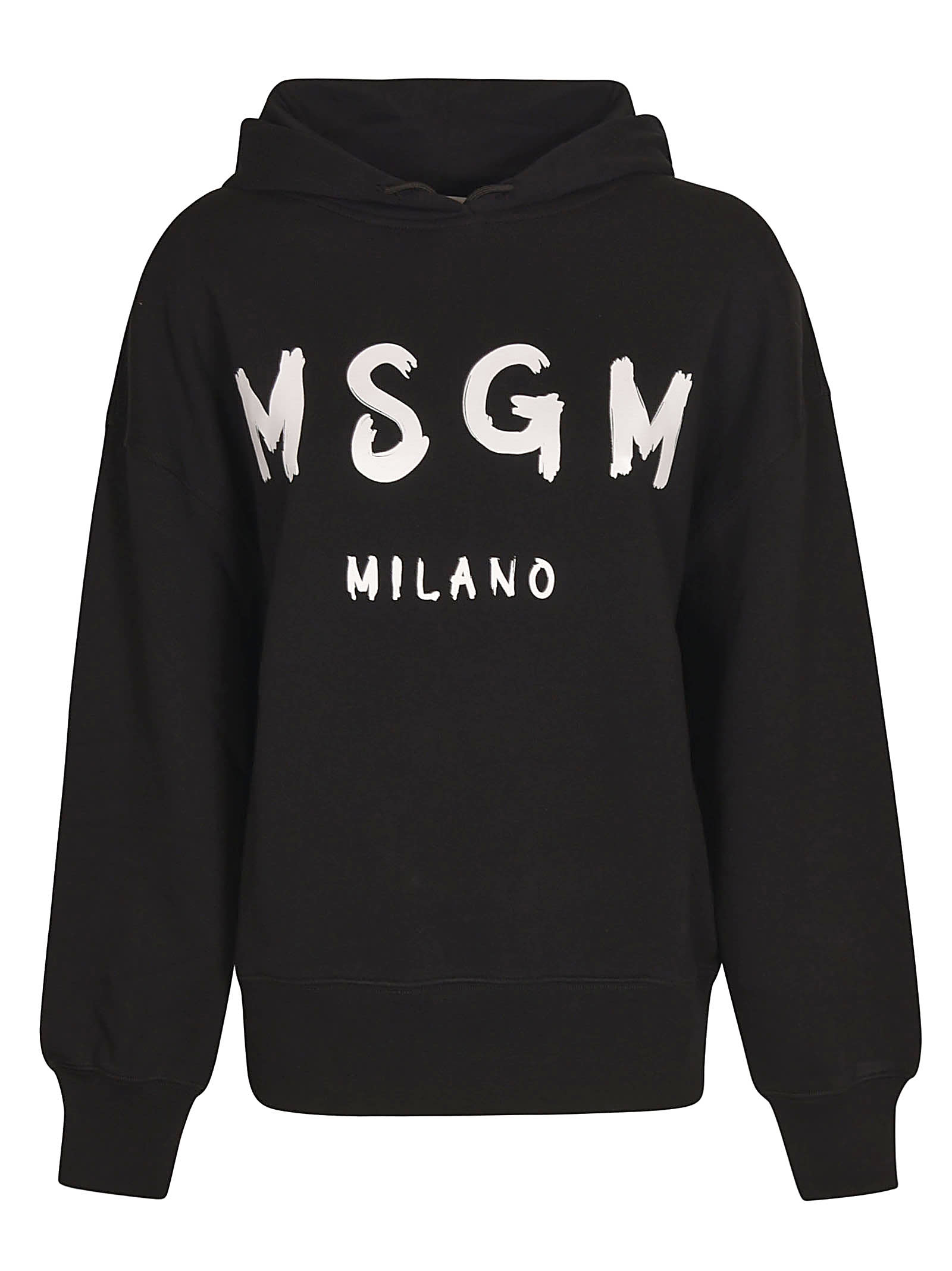 MSGM Oversize Milano Logo Print Hoodie