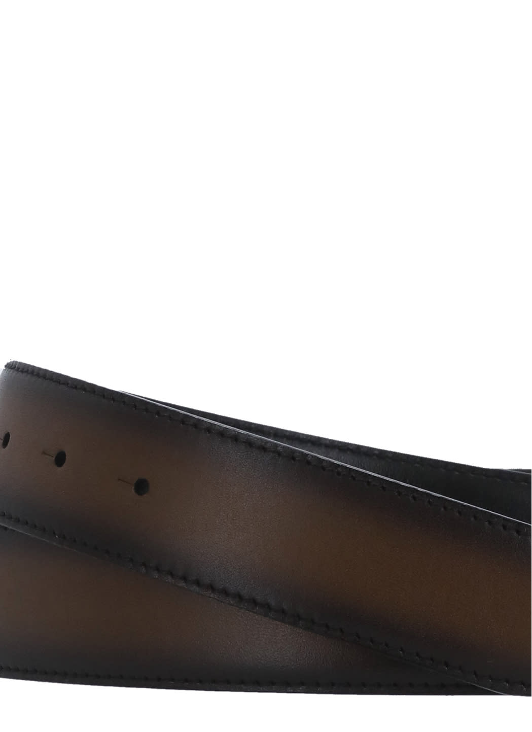Tod's Brown Leather Belt With Prominent Logo Buckle In Brown