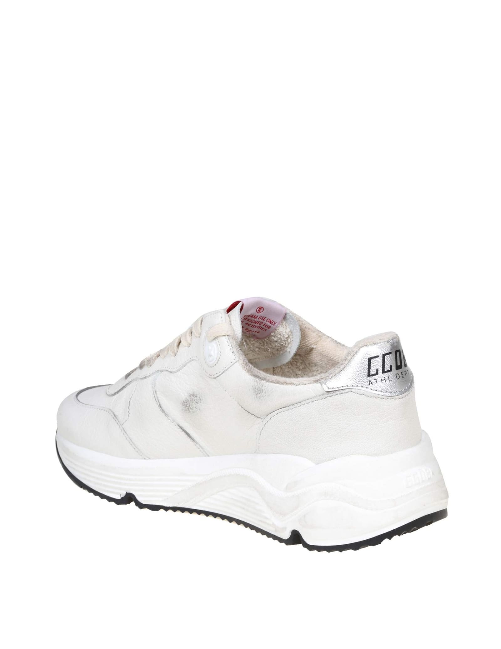 Shop Golden Goose Sneakers Running Sole In White Leather