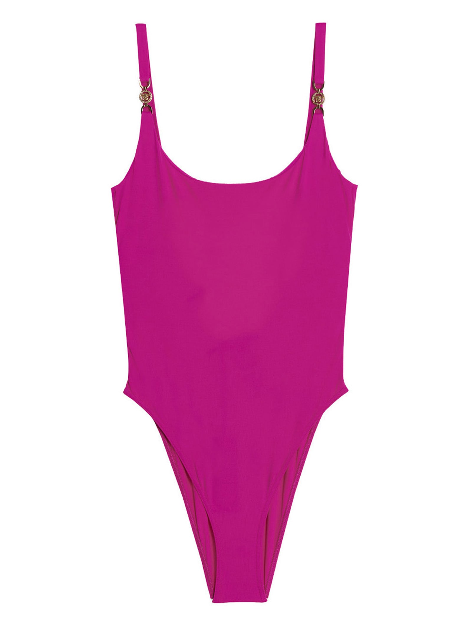 Shop Versace Medusa Swimsuit In Pink
