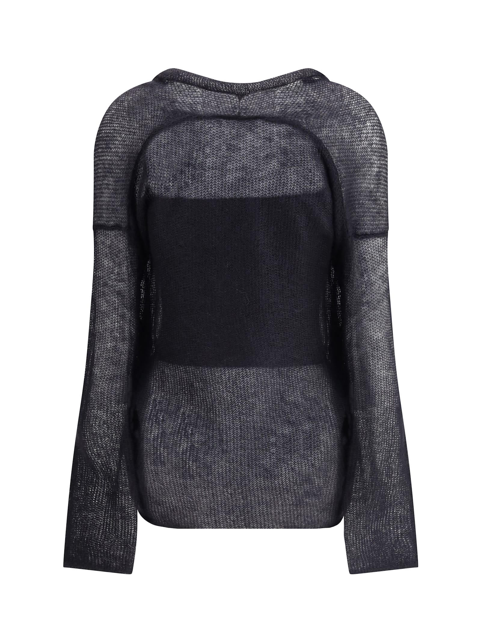 Giorgio Armani Women Double-breasted Cardigan And Top In A Wool And Mohair Blend Twin-set In Black