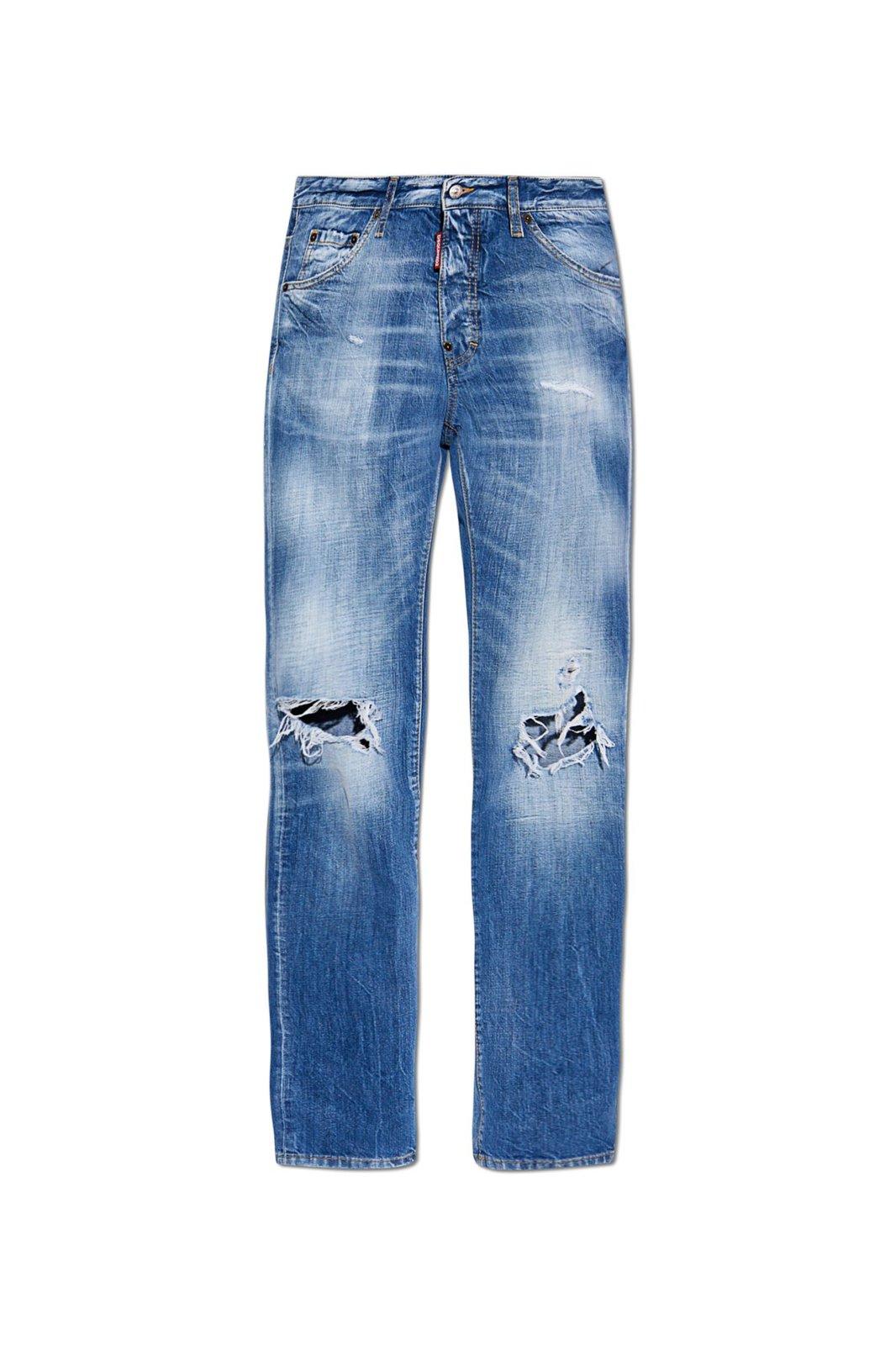 Shop Dsquared2 Cool Guy Distressed Jeans In Blue