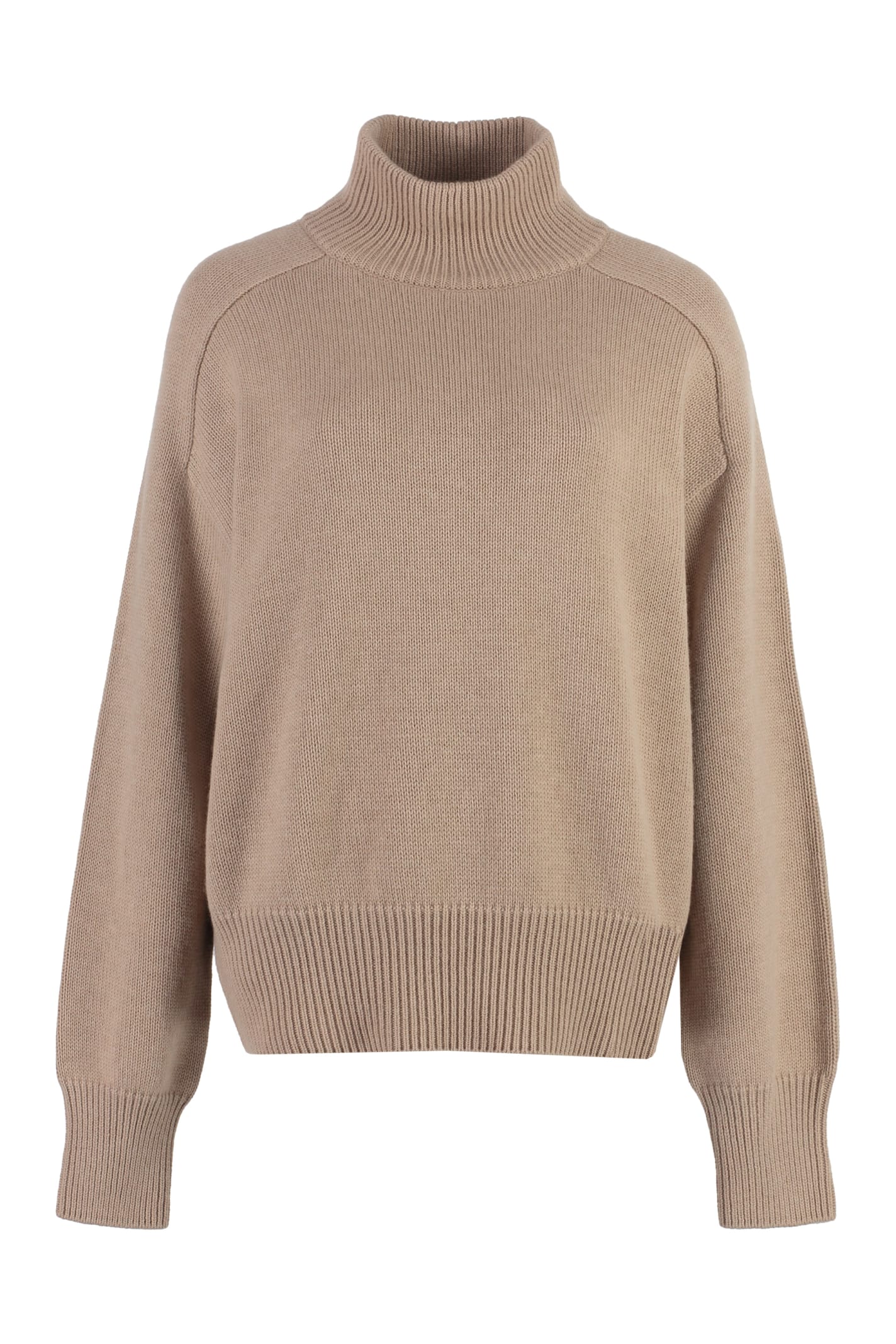 Shop Canada Goose Turtleneck Wool Pullover In Sand Heather