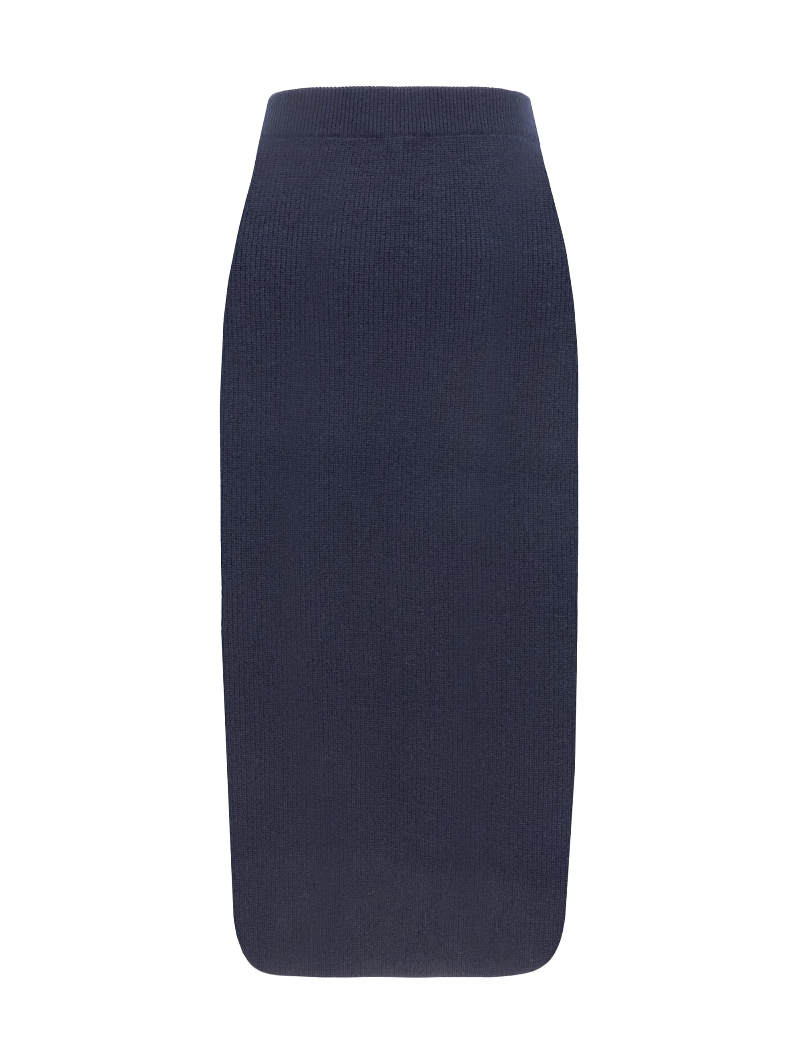 Shop Fabiana Filippi Midi Skirt In Blu Notte