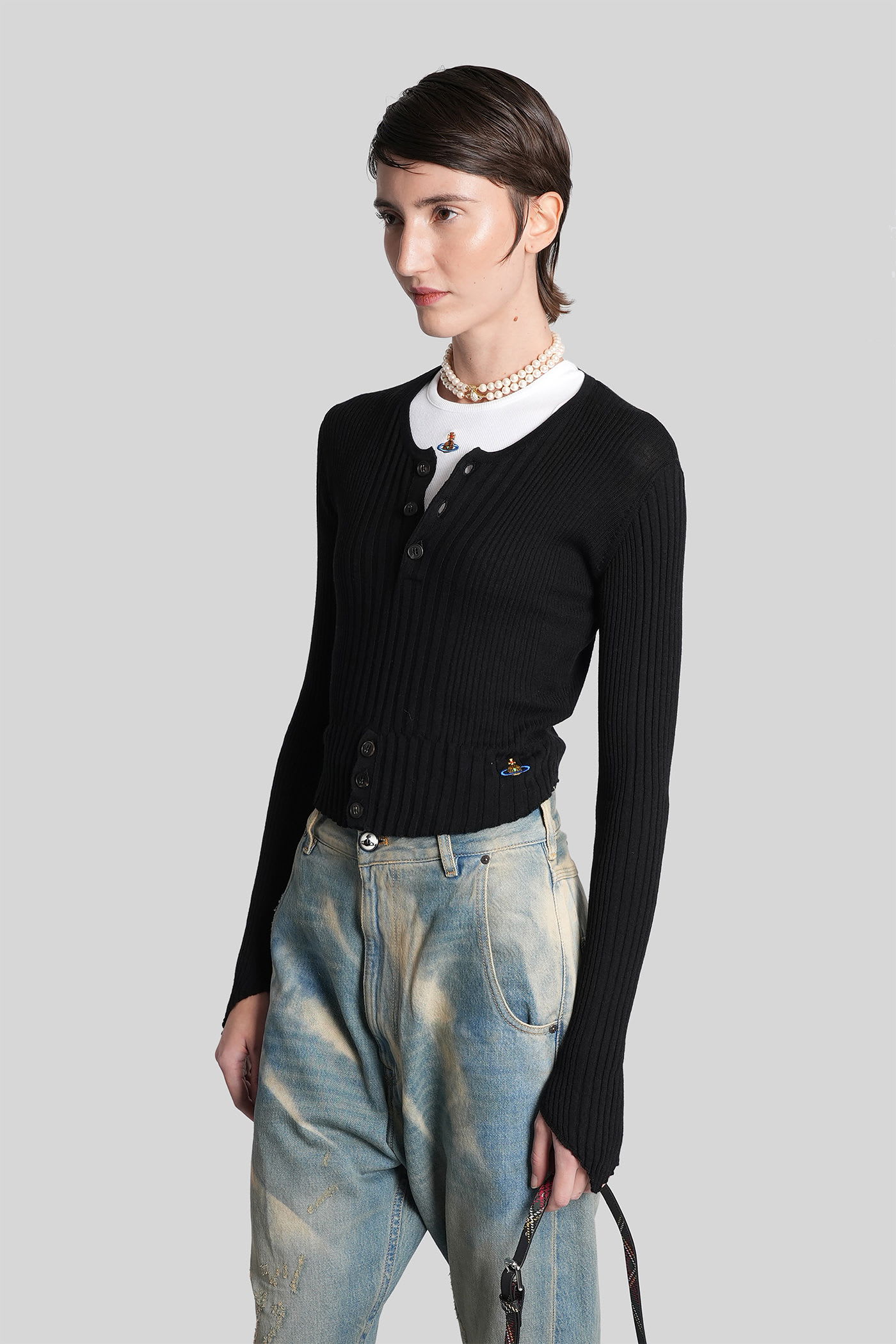Vivienne Westwood Tegan Knitwear In Black Cotton In Black