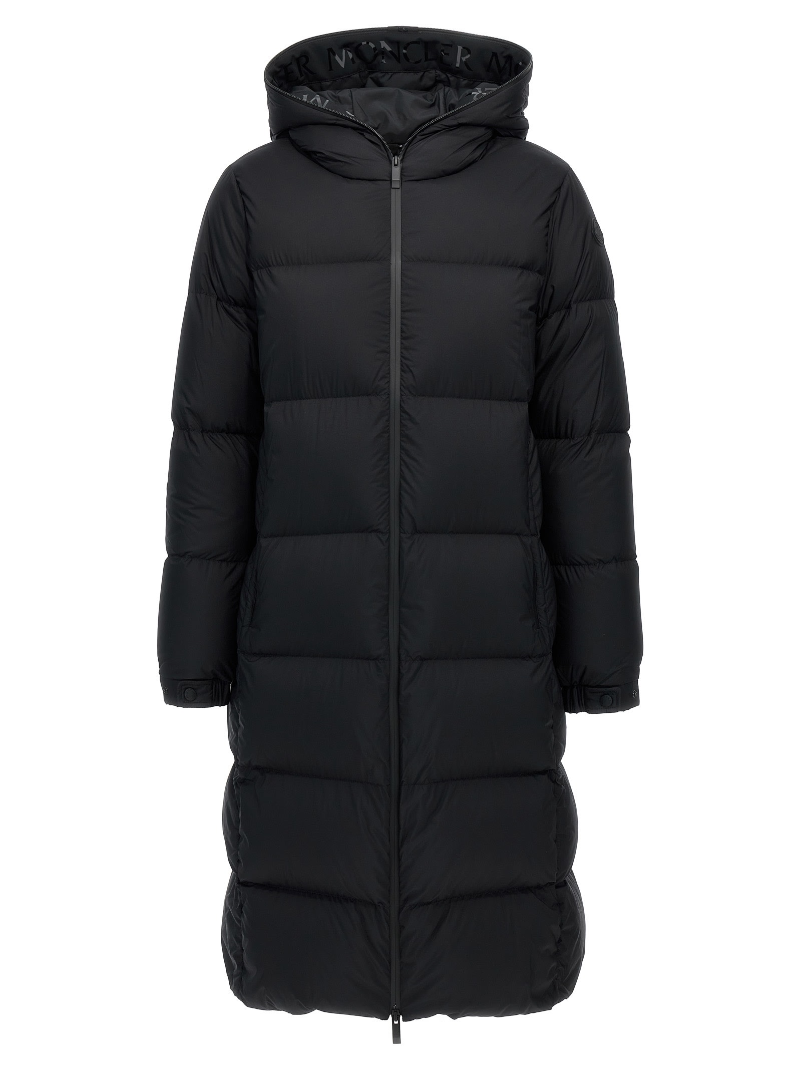 Shop Moncler Arredoun Long Down Jacket In Black