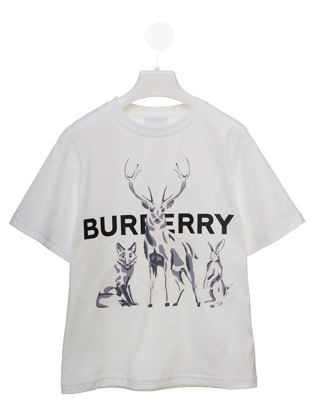 Burberry Kids Baby Boys White Printed T-shirt