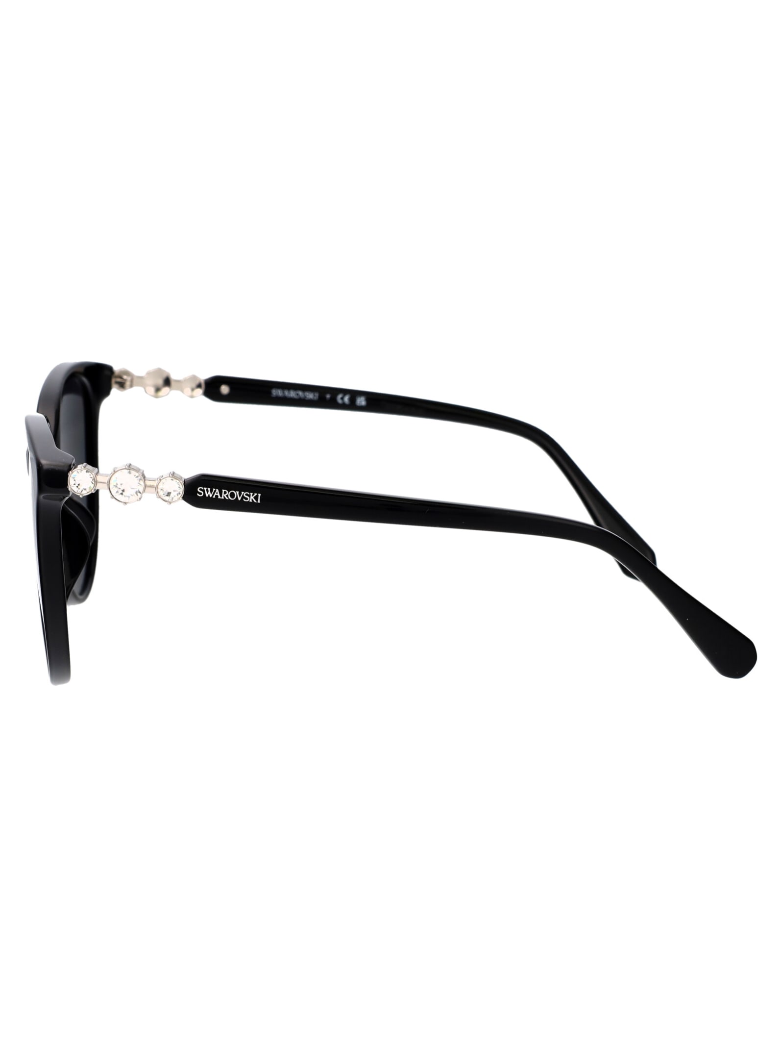 Shop Swarovski 0sk6023d Sunglasses In 100187 Black