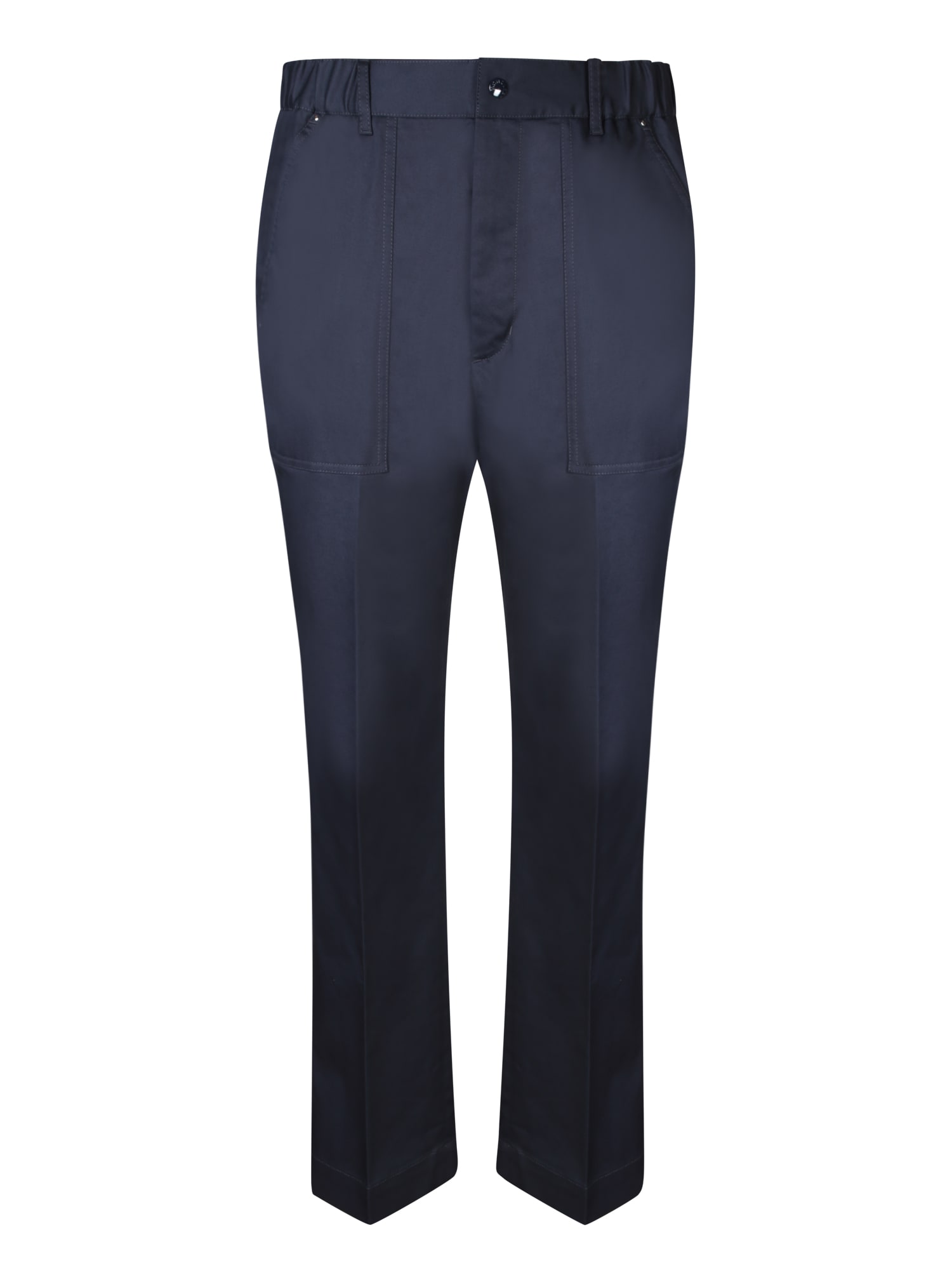 Shop Moncler Blue Chino Pants