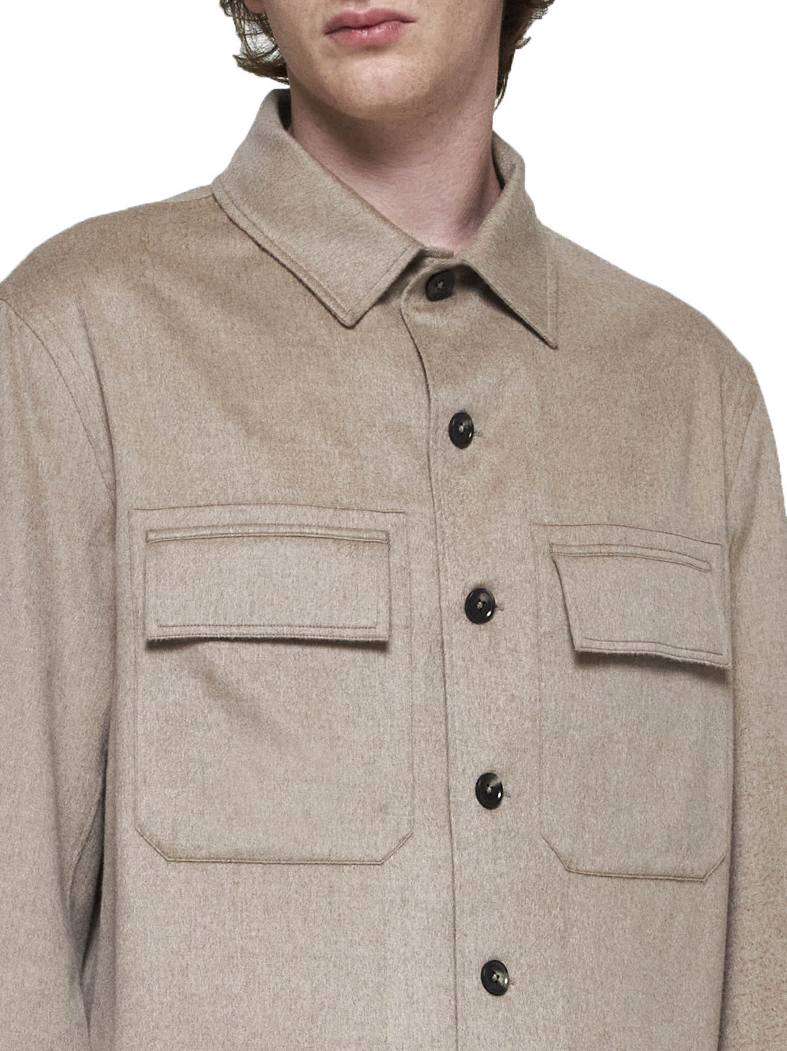 Shop Zegna Shirt In Beige Medio Unito