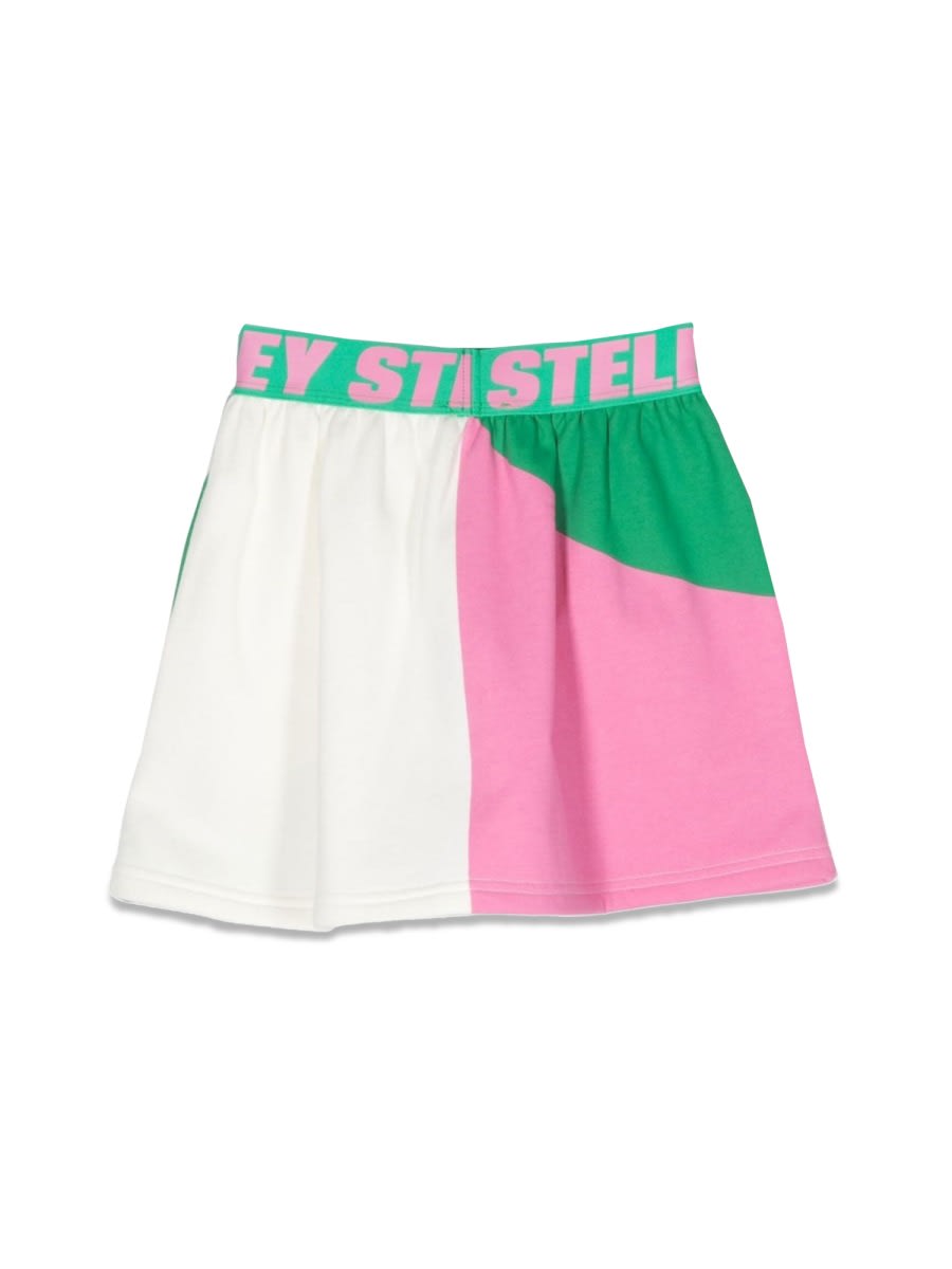 Shop Stella Mccartney Sweatshirt Skirt In Multicolour