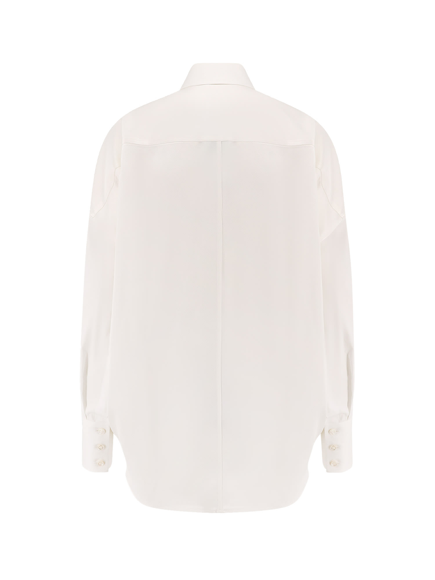 Stella Mccartney Everyday Shirt With Long Sleeves And Chest Pocket In Neutral