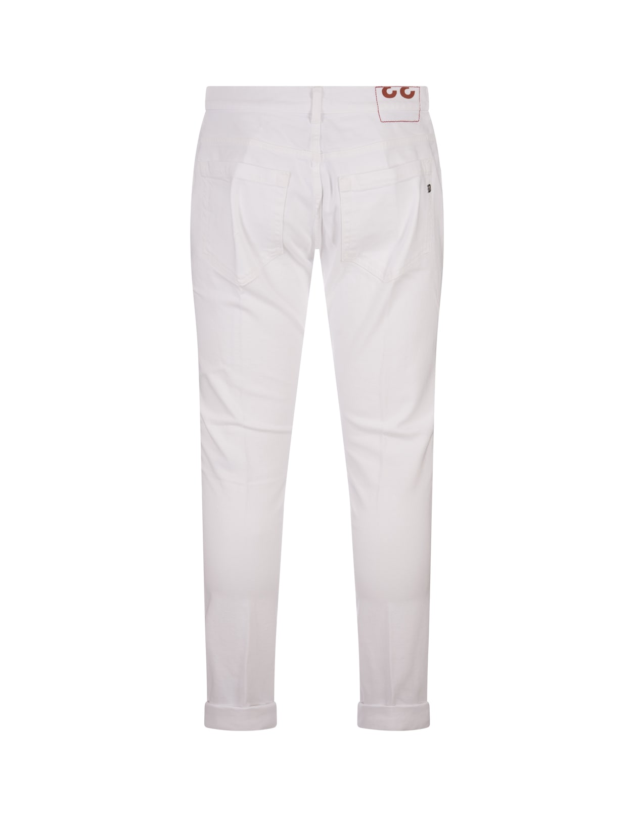 Shop Dondup George Skinny Jeans In White Stretch Bull