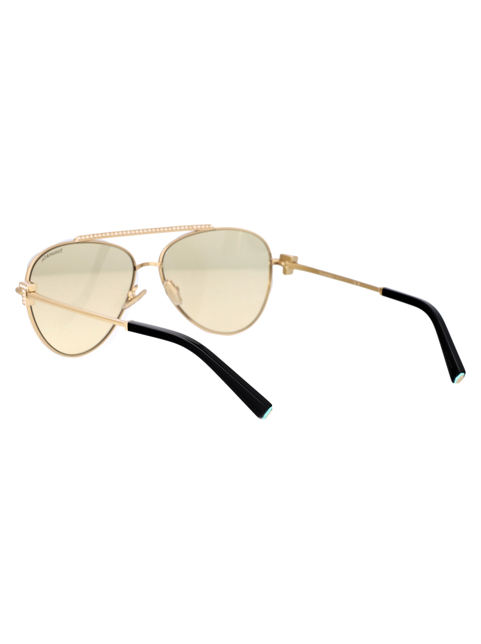 Shop Tiffany &amp; Co. 0tf3101b Sunglasses In 6210m4 Pale Gold