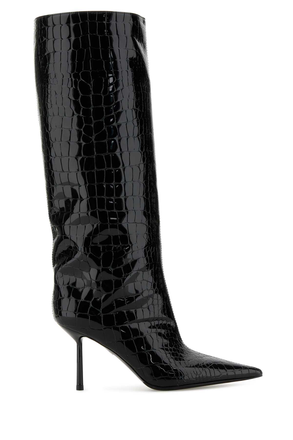 Shop Le Silla Black Leather Bella Boots In Nero