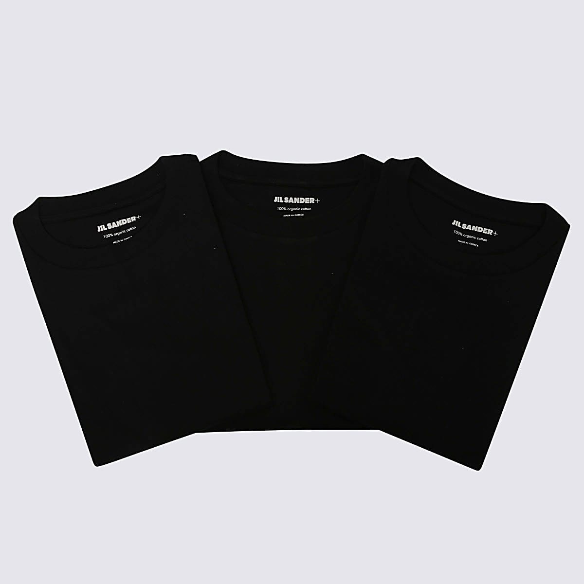 Shop Jil Sander Black Cotton 3-pack T-shirt In Black/black/black