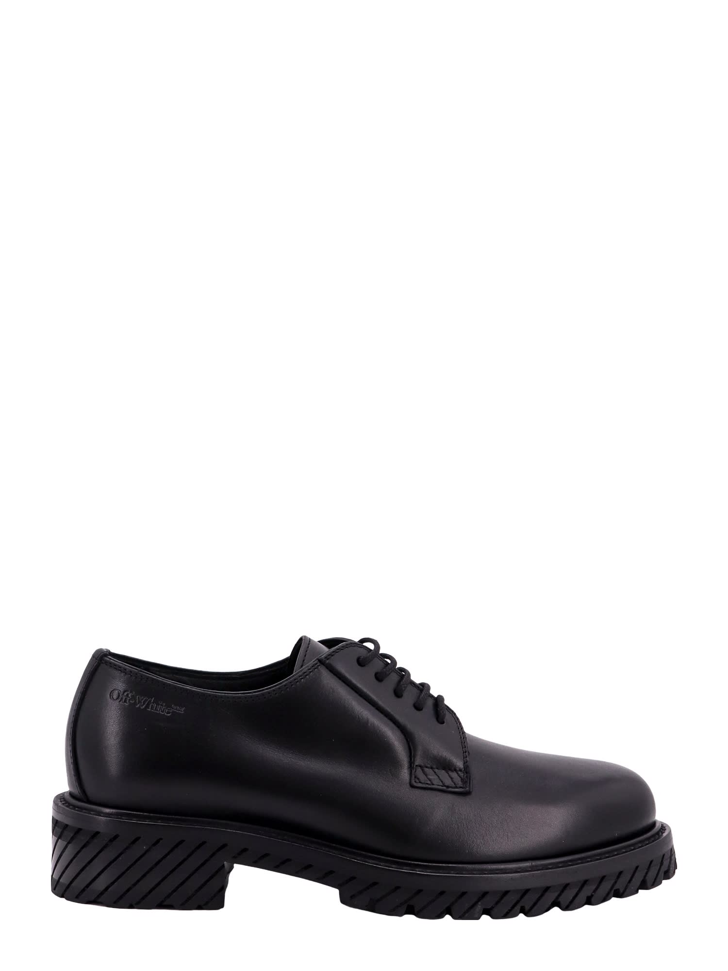 Shop Off-white Military Derby Lace Up Shoe In Black