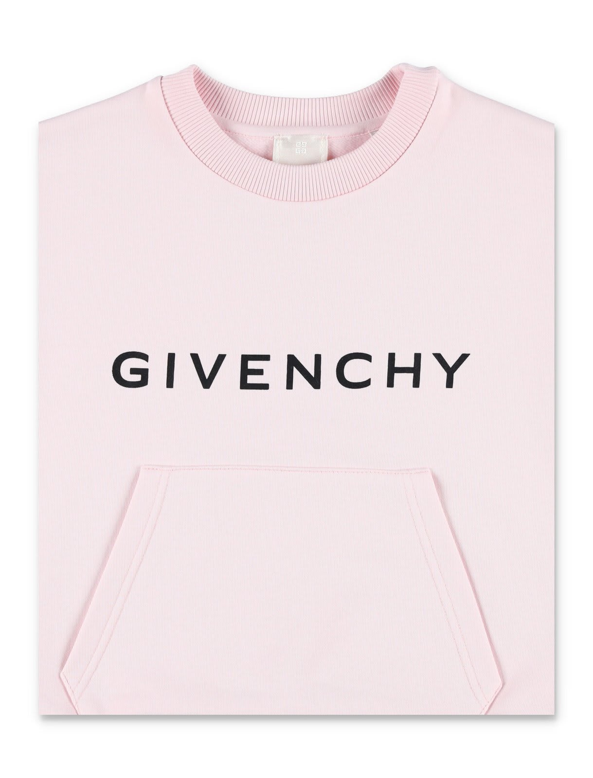 Shop Givenchy Logo Printed Jersey Sweatshirt In Rosa