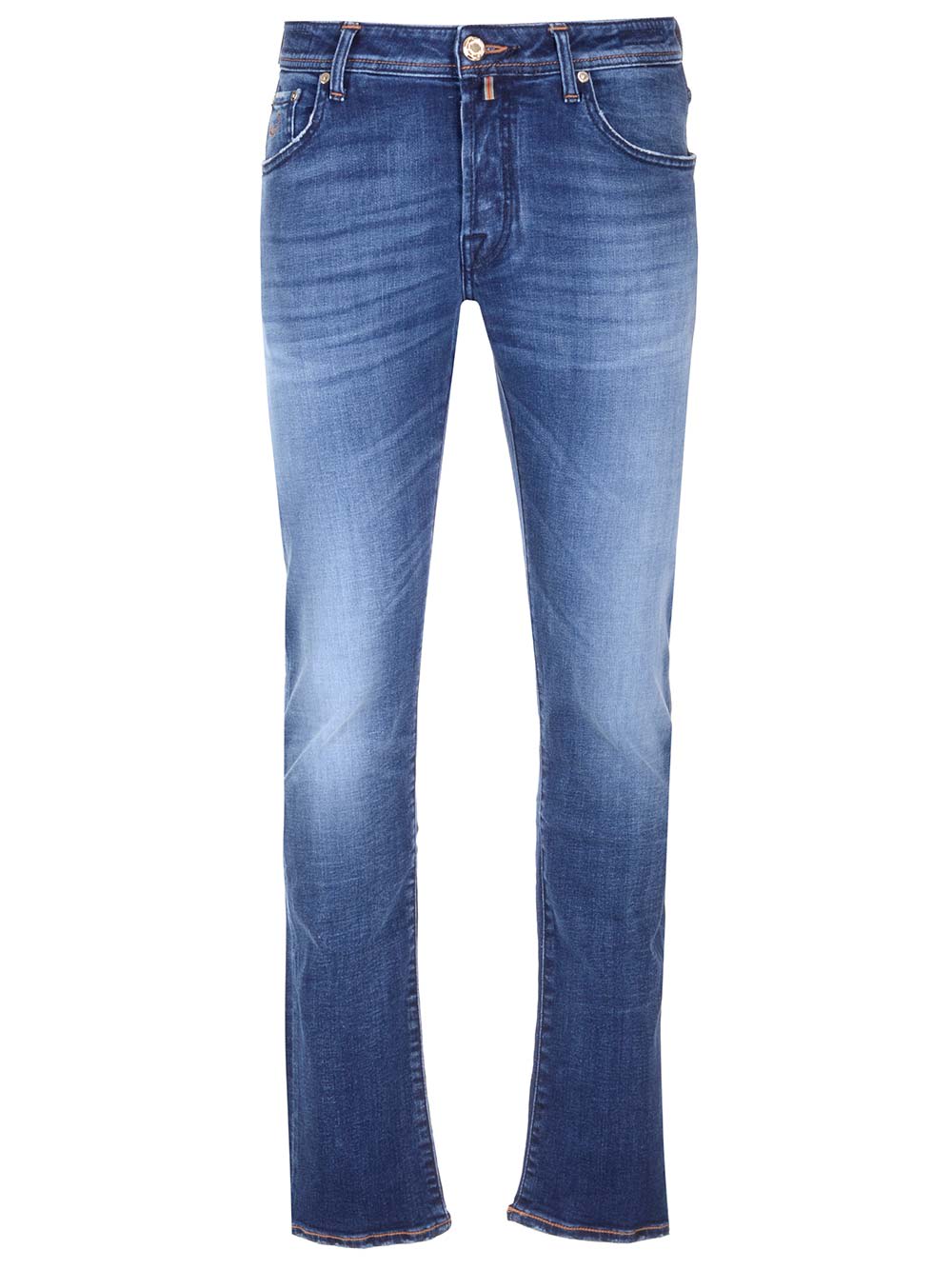 Shop Jacob Cohen Dark Blue Raffato Jeans