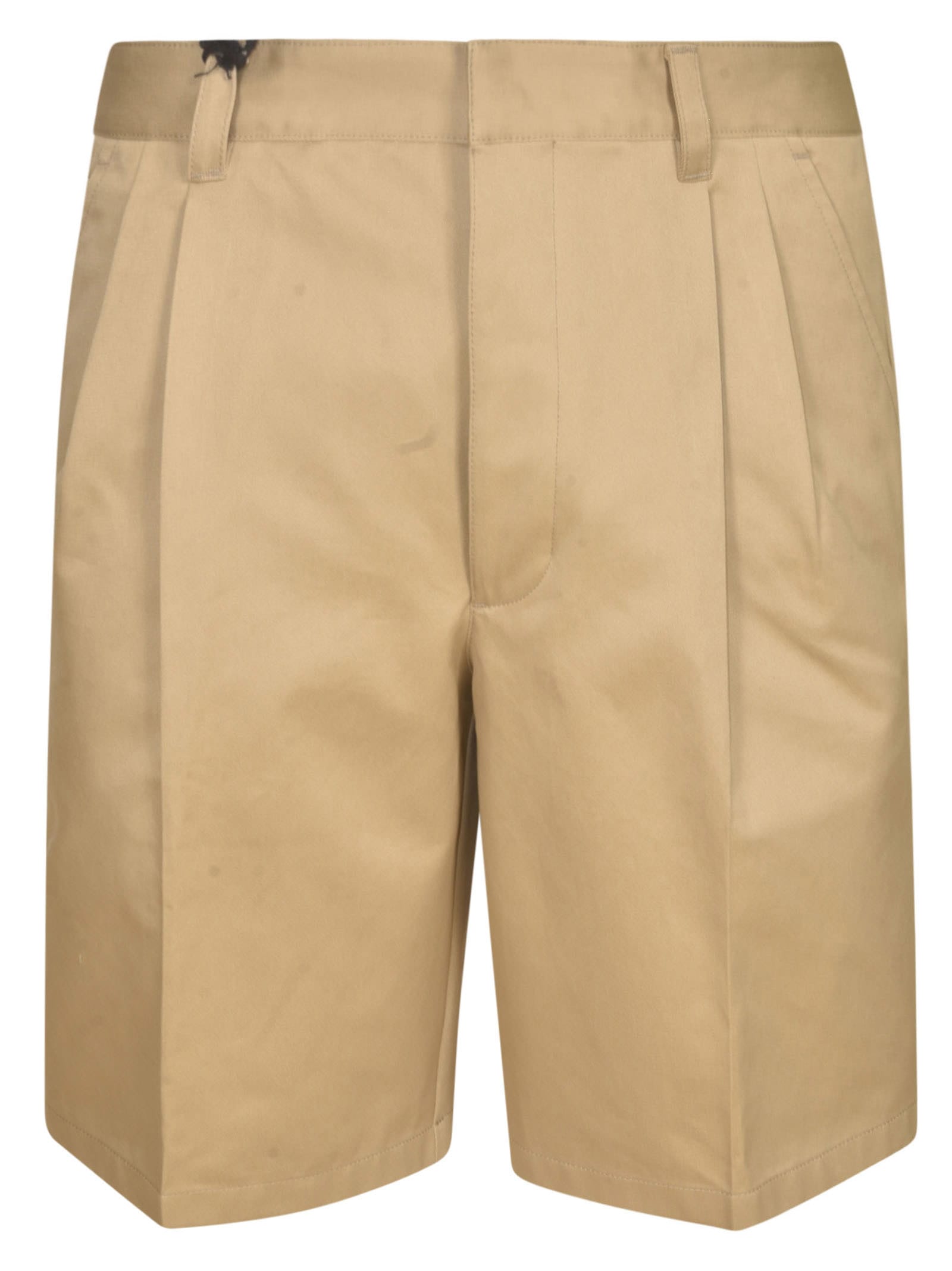 Shop Prada Mid-rise Straight Leg Trousers In Beige